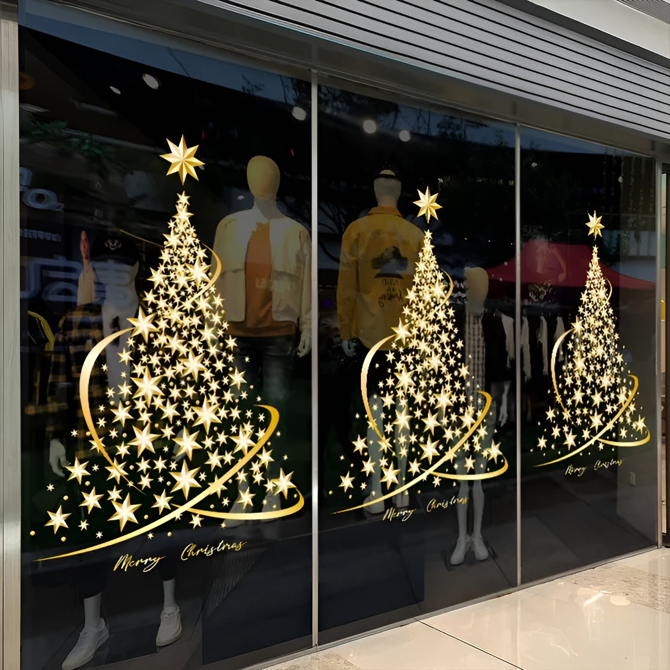 Weihnachtsfenster Aufkleber – Dekorative Sticker | Perfekt für Feste & Partys
