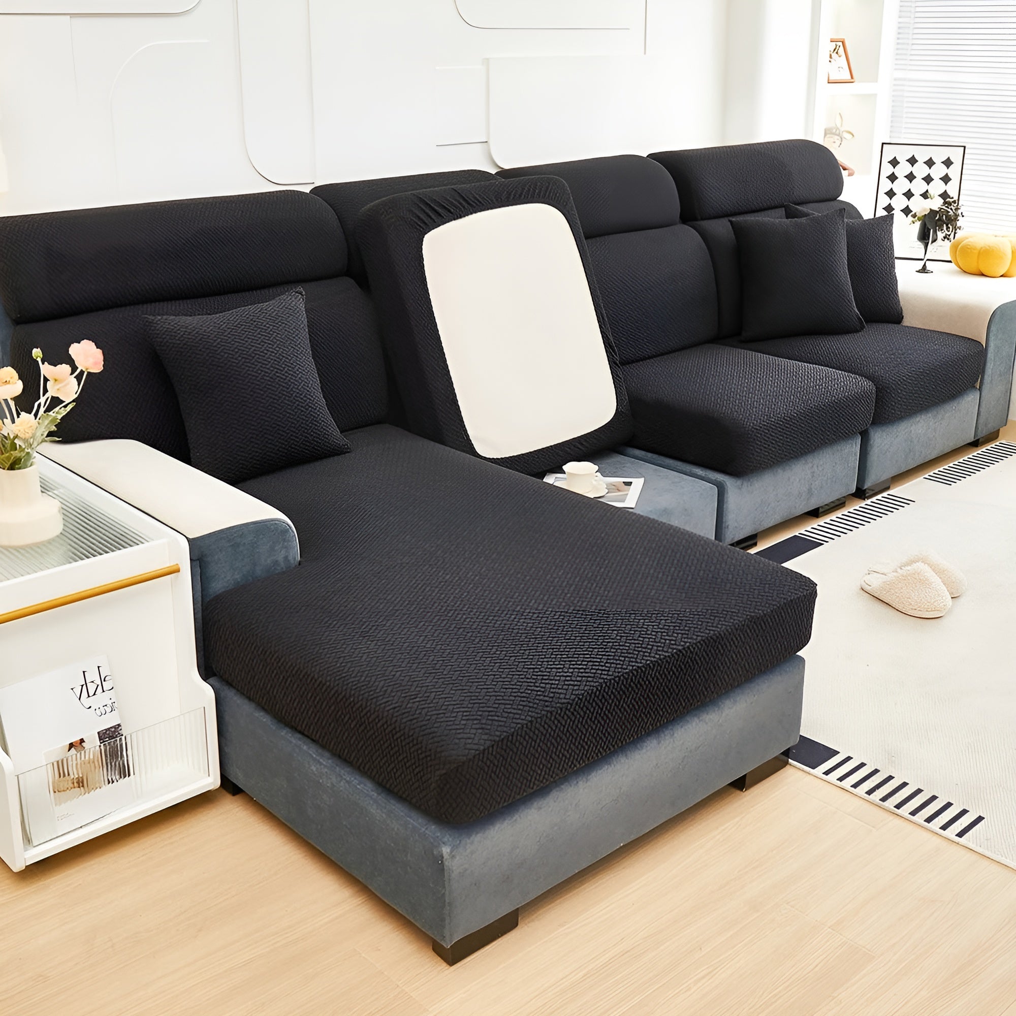 Elastische Sofahülle – Wasserabweisend und Passgenau | Schützender Bezug aus Stretchstoff