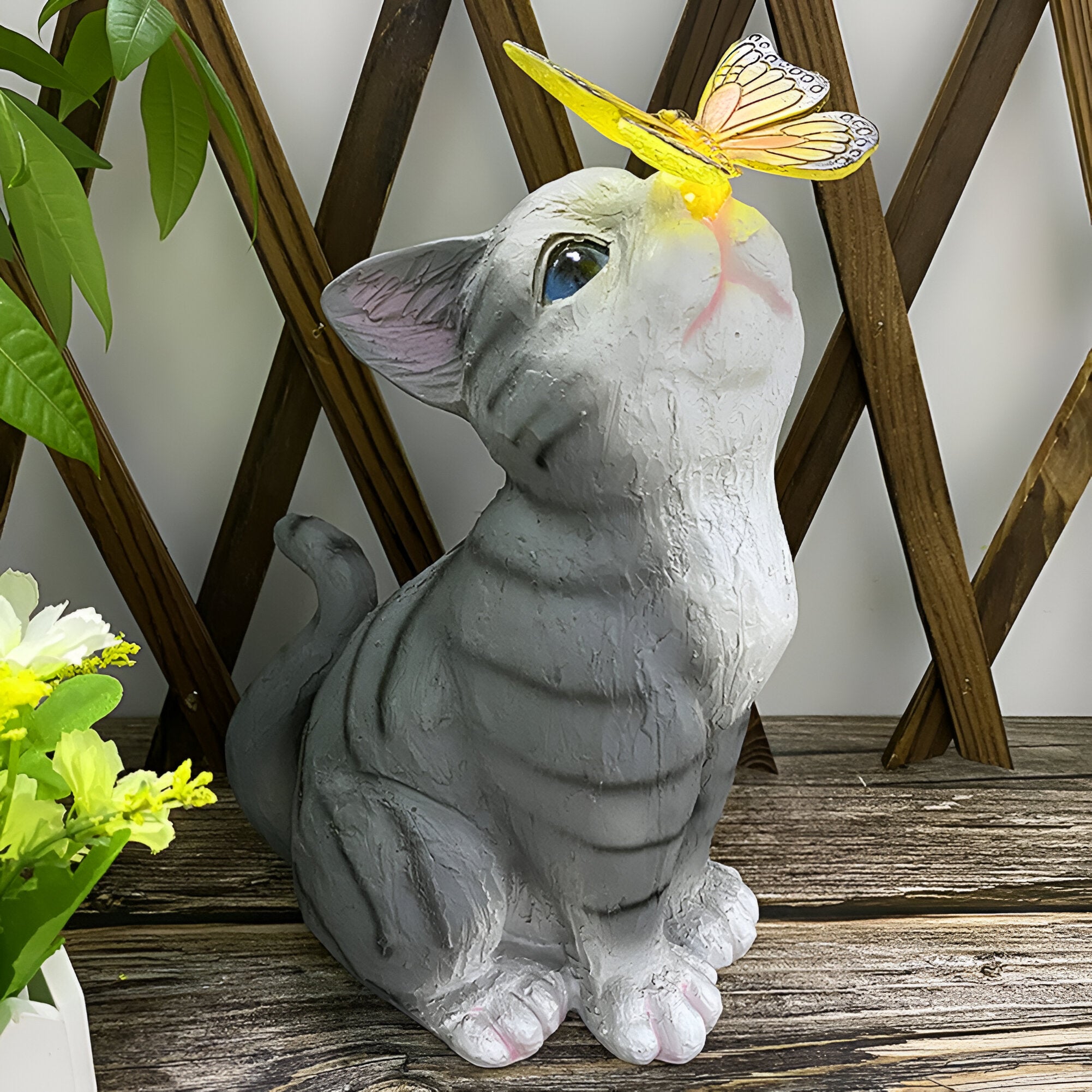 CatGlow Light - Solarbetriebene Katzenskulptur für Außenbeleuchtung