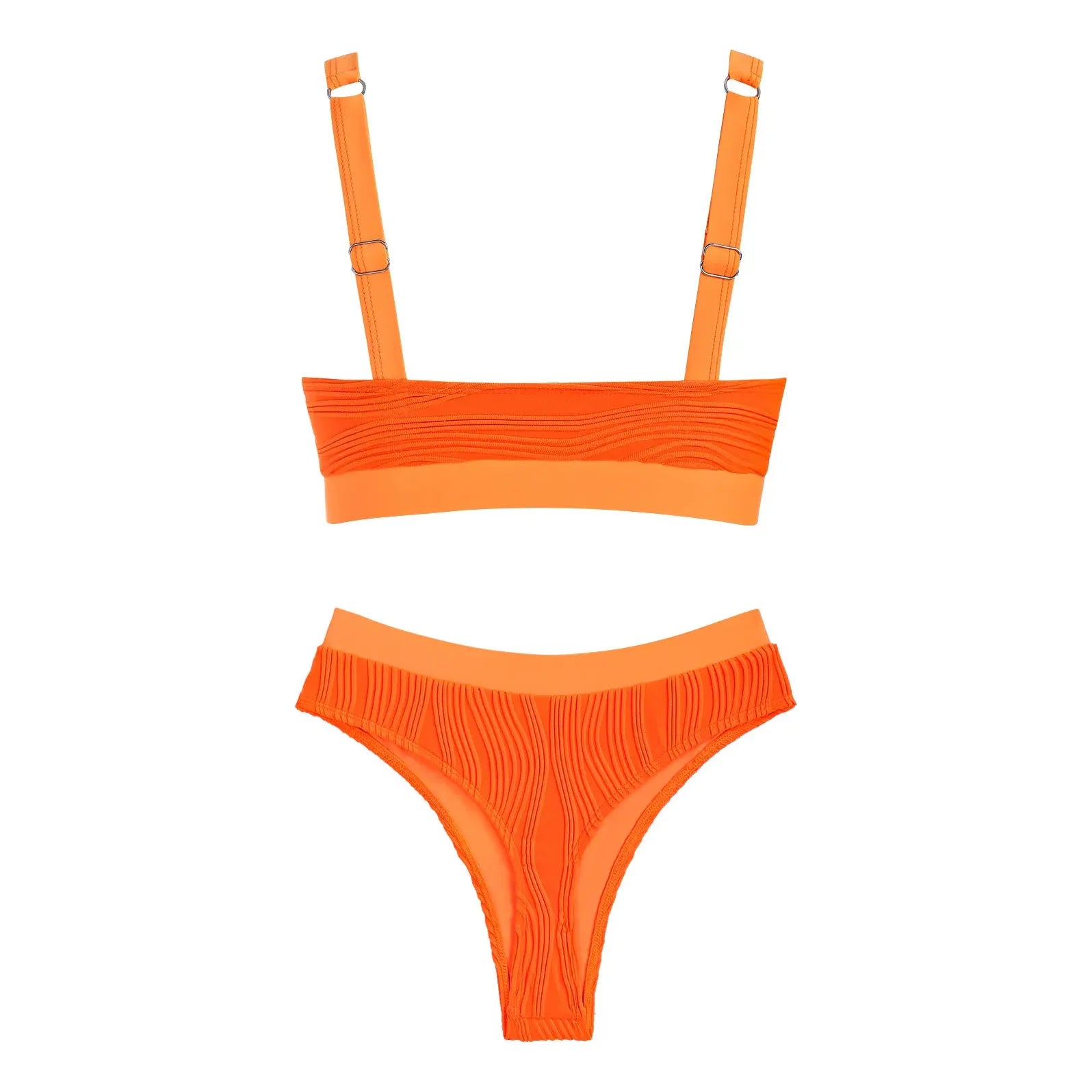 Aneta Set - Stilvolles Orange Bademode Bikini Set Elegare