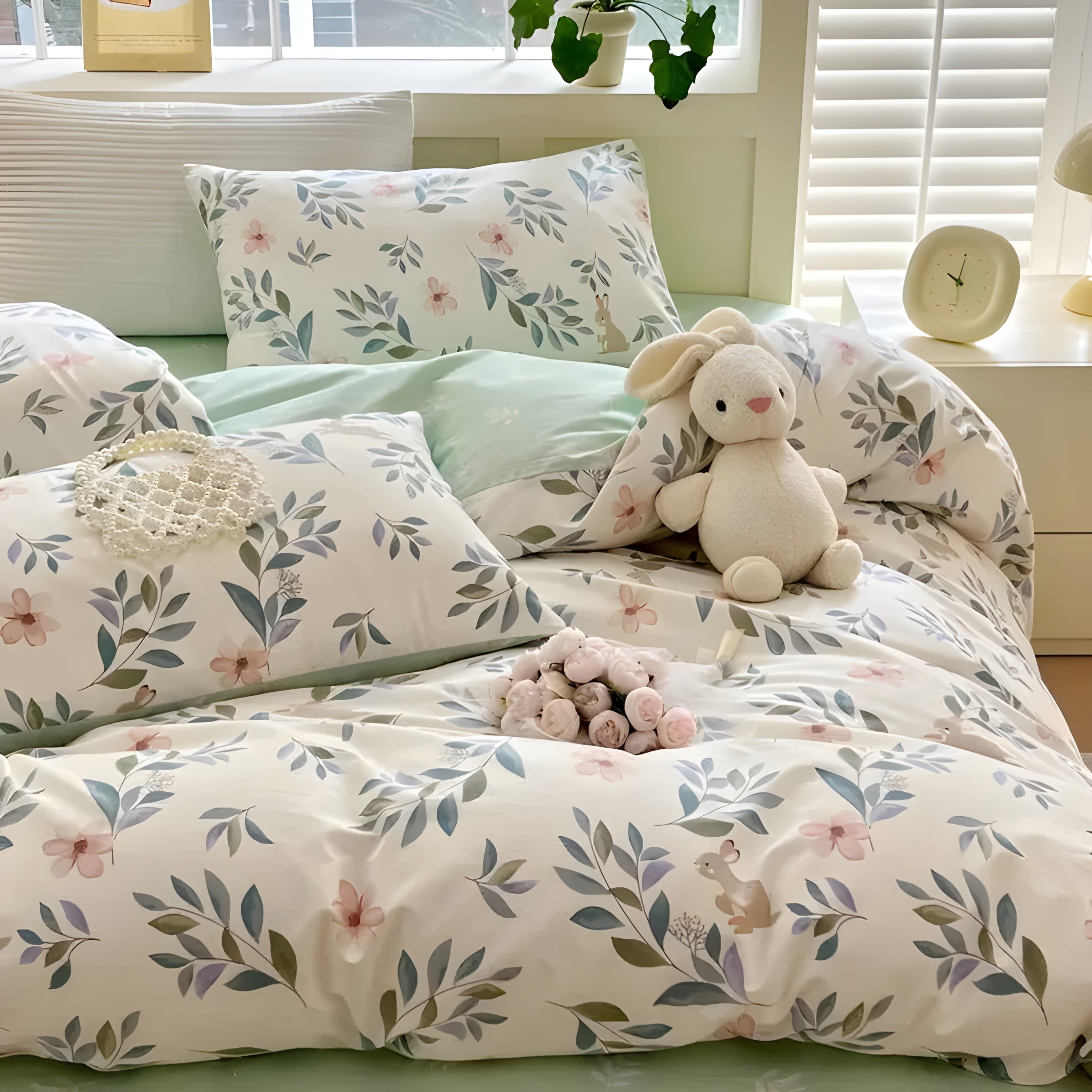 CherryBliss Bettwäsche-Set – Elegantes Bettwäsche-Set mit Spannbettlaken