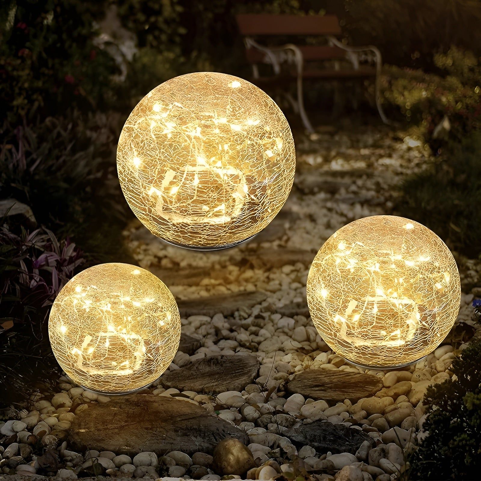 GardenGlimmer Light - Outdoor Wasserdichte Solar-LED Gartenleuchte Elegare