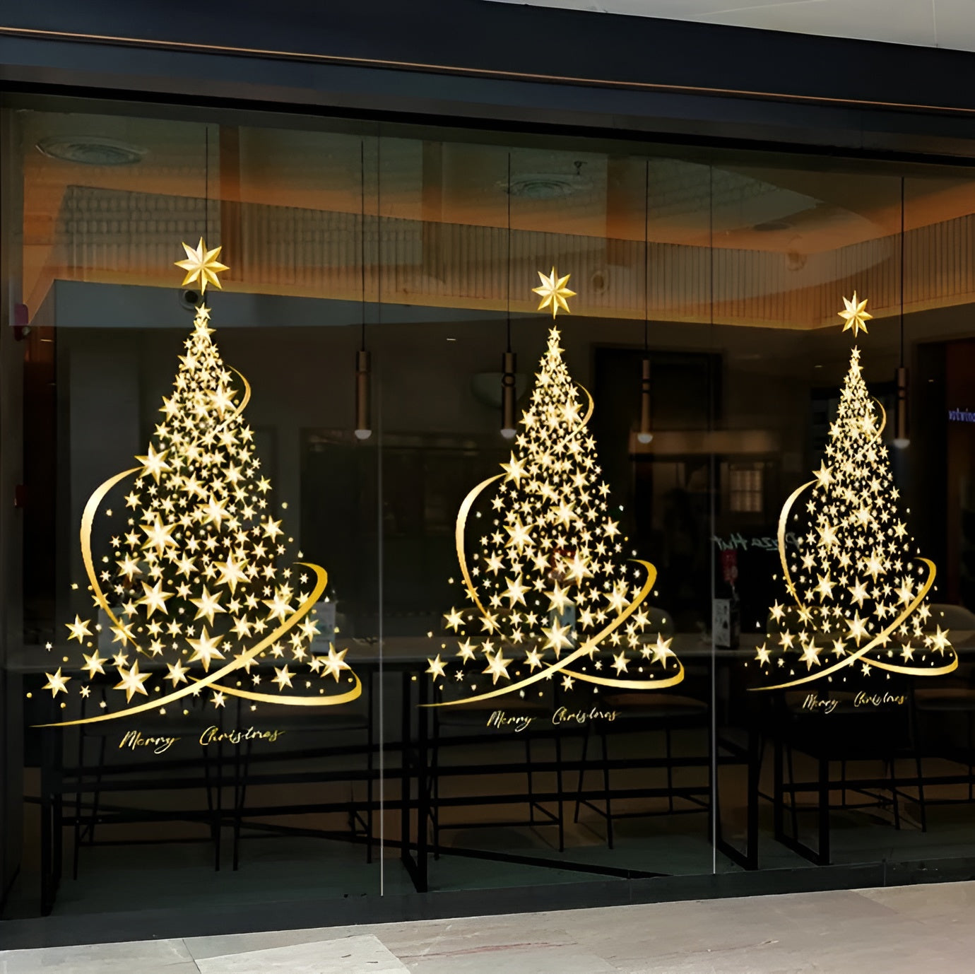 Weihnachtsfenster Aufkleber – Dekorative Sticker | Perfekt für Feste & Partys