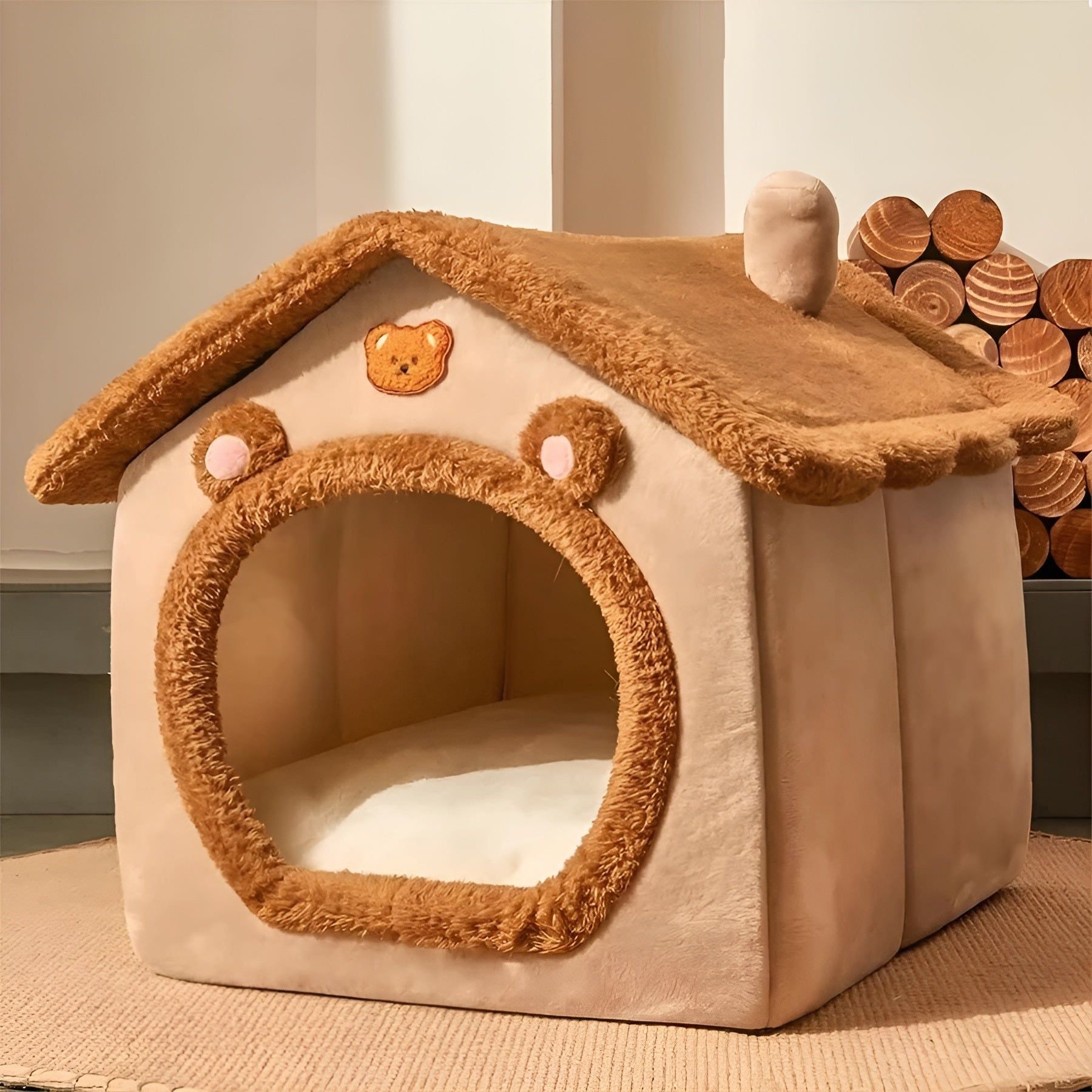 PurrPavilion Haus - Faltbares und Waschbares Katzenbett Haus Elegare