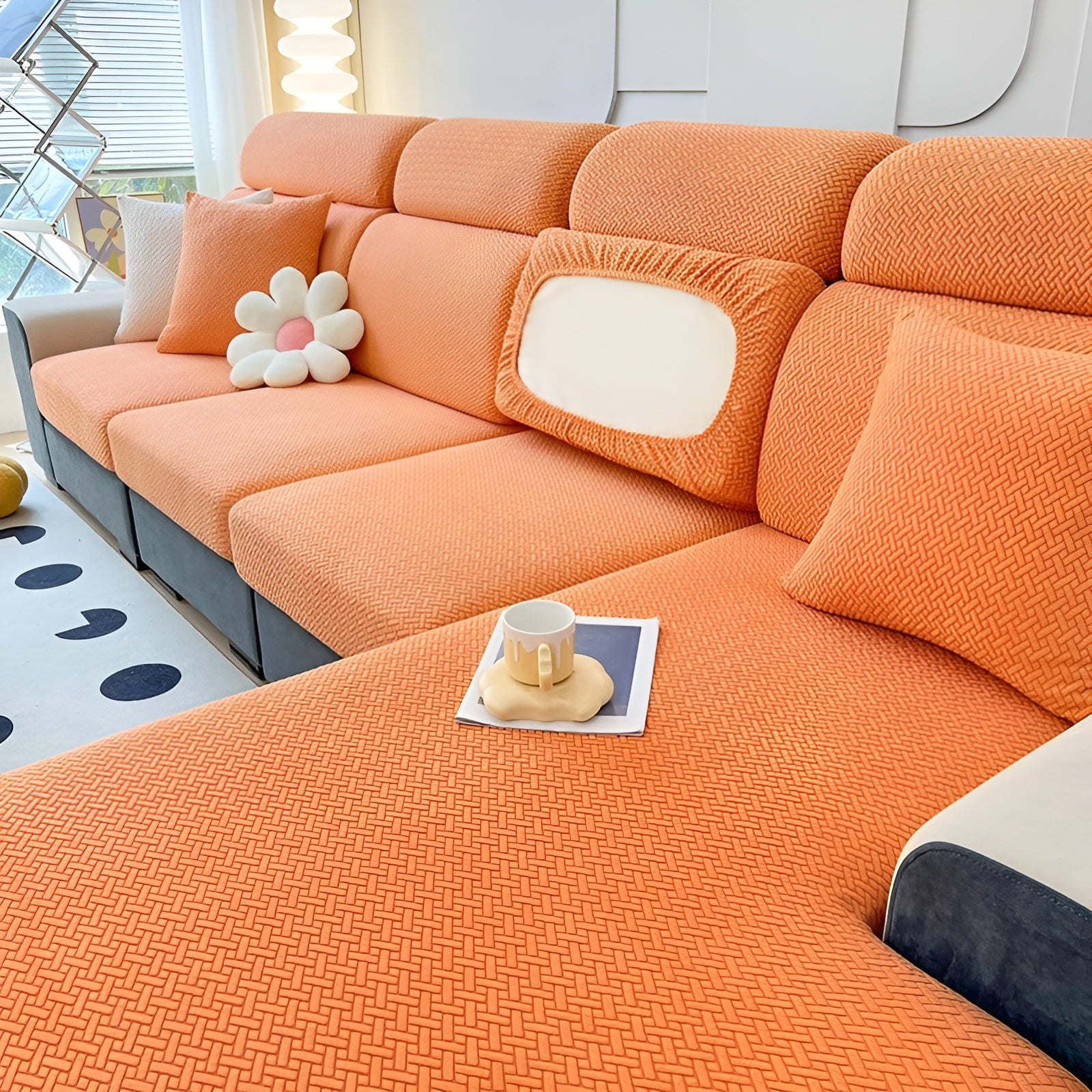 Elastische Sofahülle – Wasserabweisend und Passgenau | Schützender Bezug aus Stretchstoff