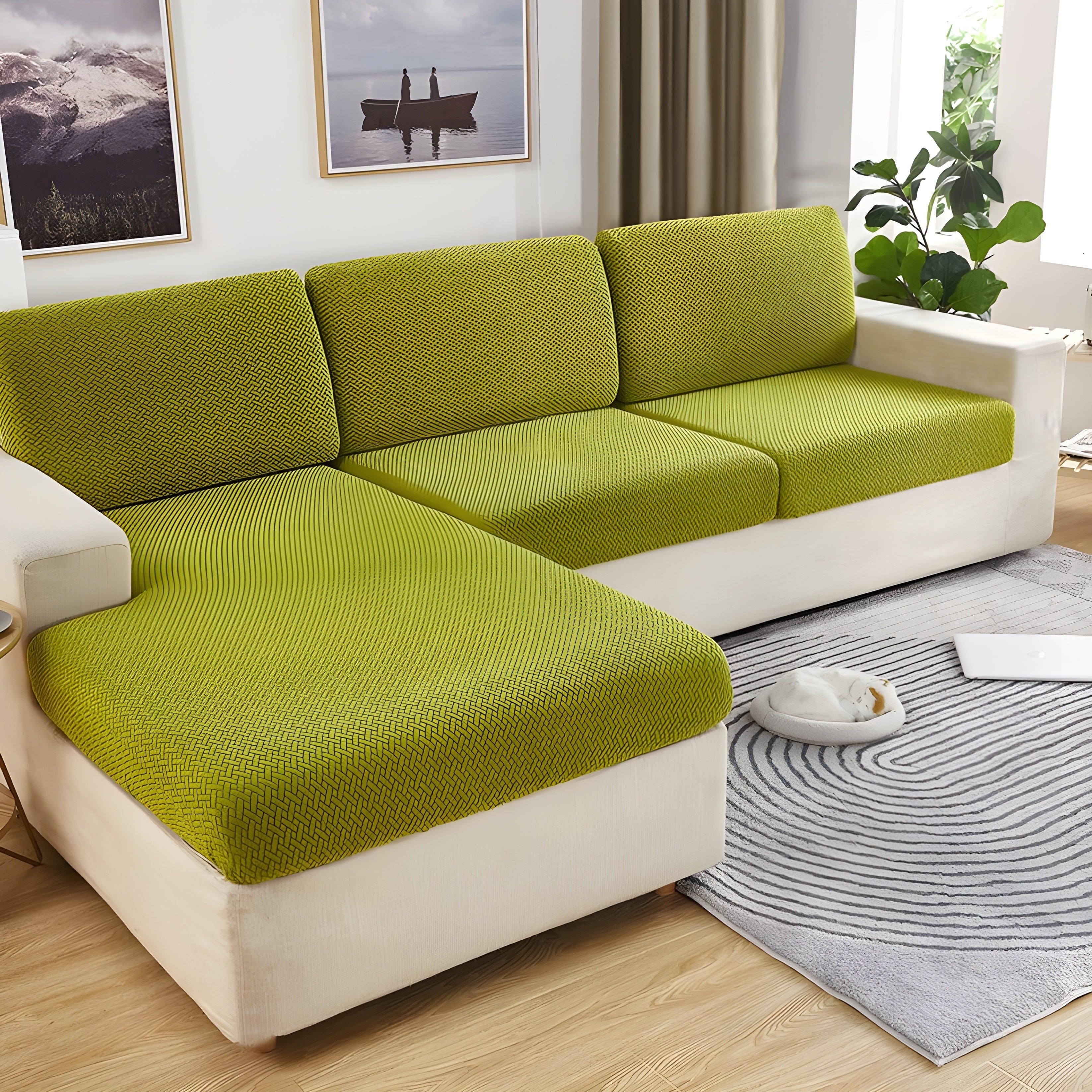 DustGuard Sofa Cover - Moderner Möbelschutz Anti-Staub Abnehmbarer Sitzbezug