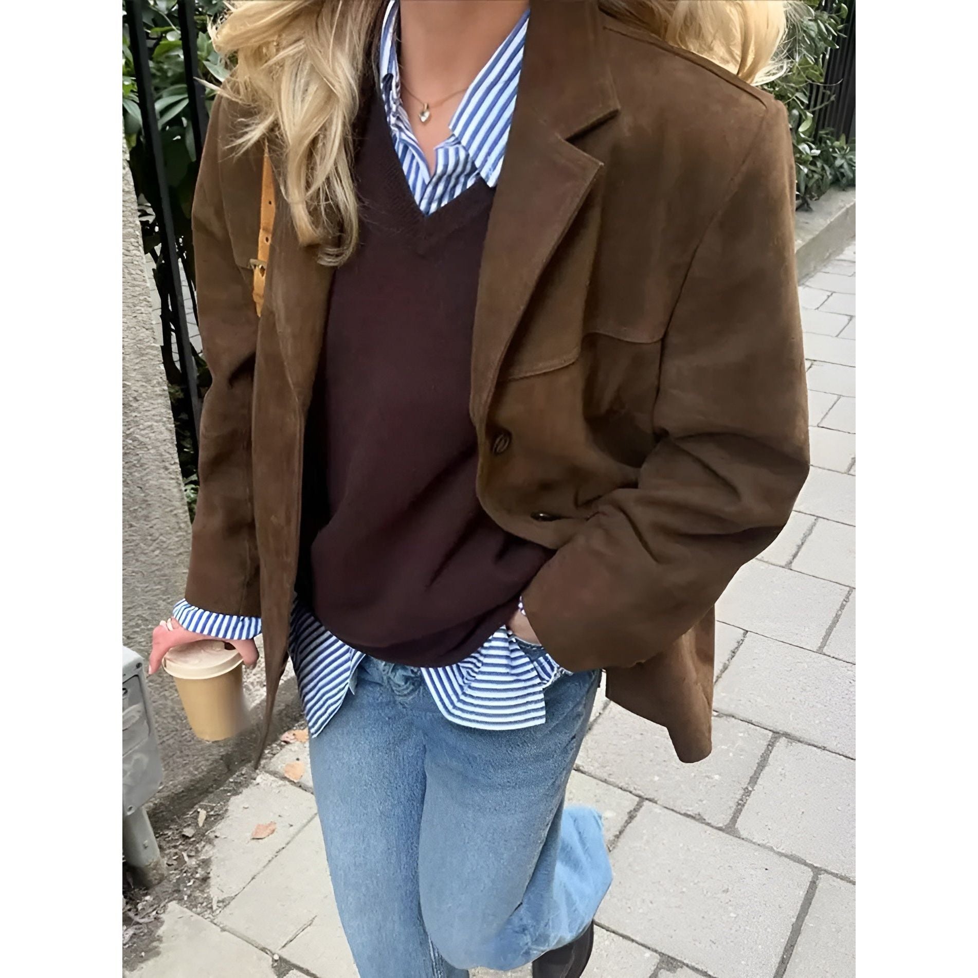 Jenny Jacket - Lässige Lederjacke mit Taschen für Frauen