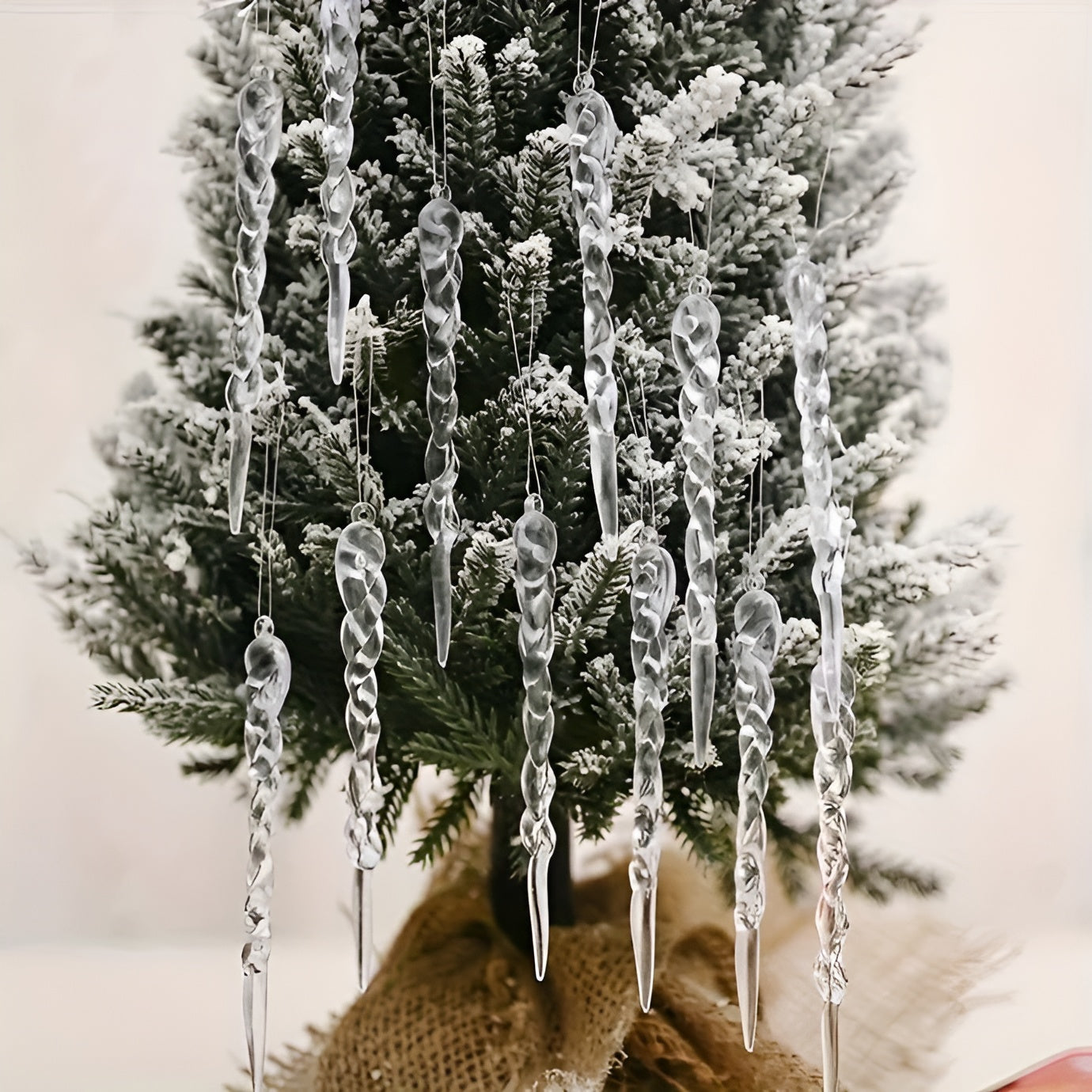 Kristall-Eiszapfen Anhänger – Elegante Weihnachtsdeko | Glänzend und Luxuriös