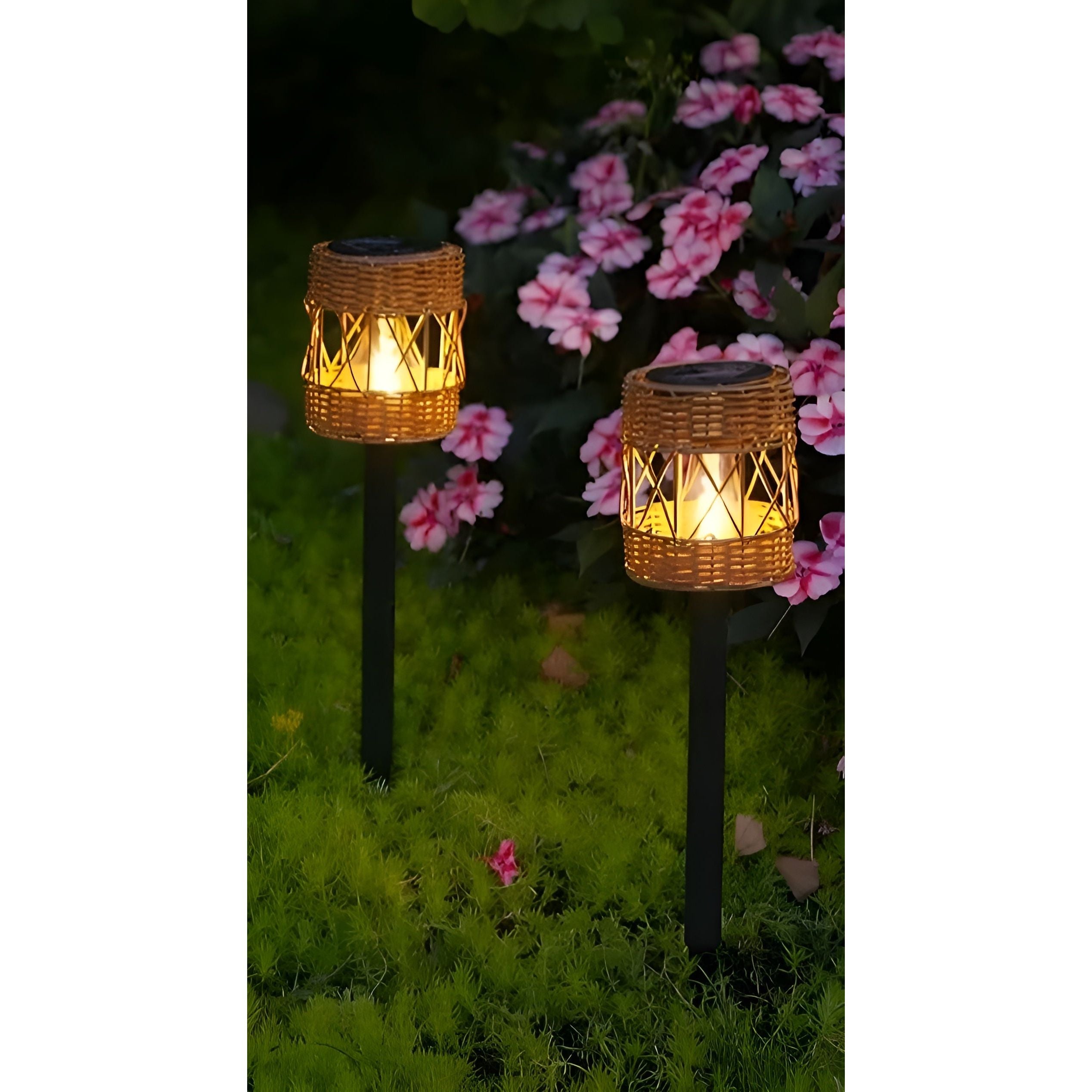 RattanBreeze Light - Kreative Rattan Solar Garten Deko Lampe Elegare