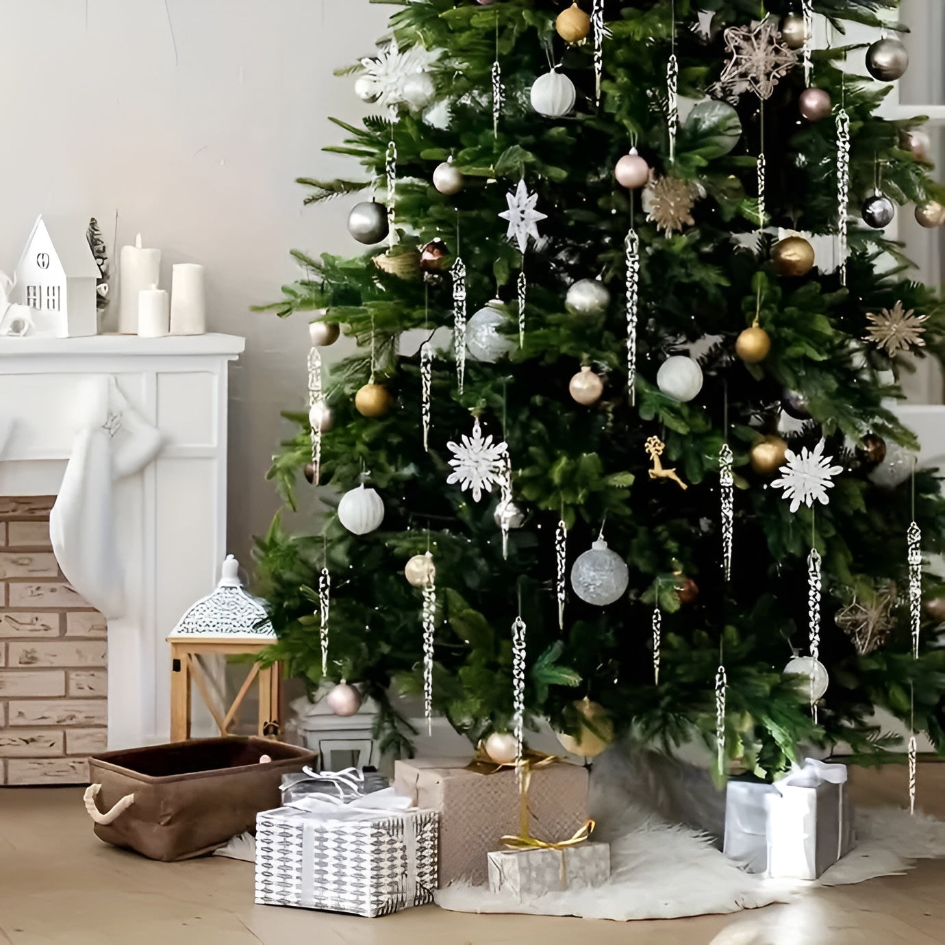 Kristall-Eiszapfen Anhänger – Elegante Weihnachtsdeko | Glänzend und Luxuriös