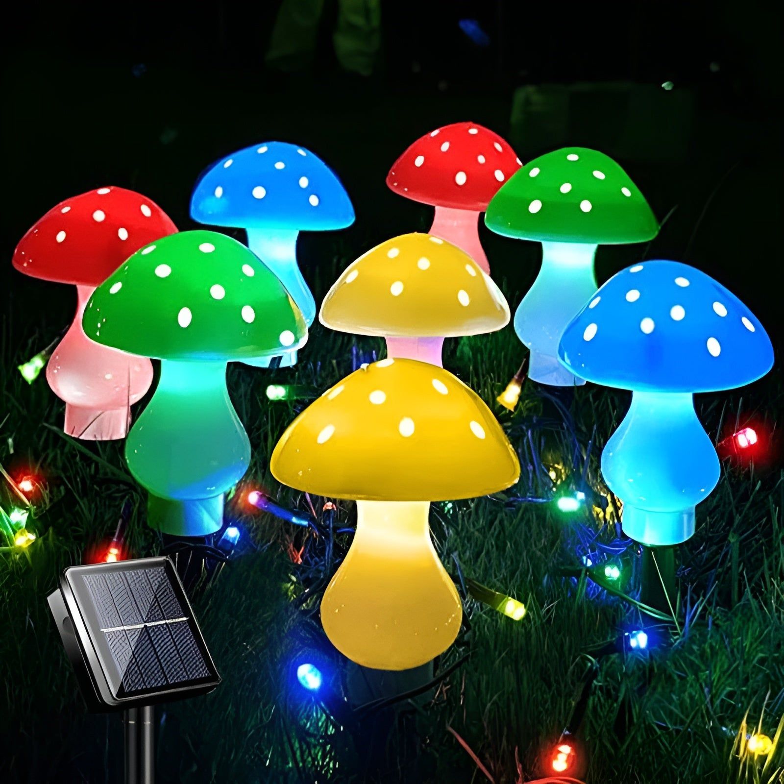 MushroomTwinkle Light - Wasserdichte Pilz Solar Feenlichter Elegare