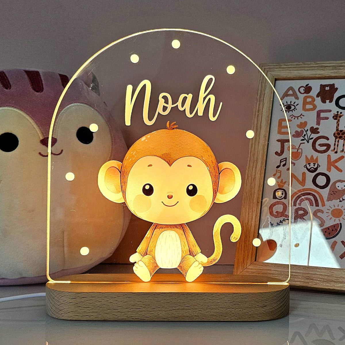 Nachtlicht Bär mit Name als Taufgeschenk