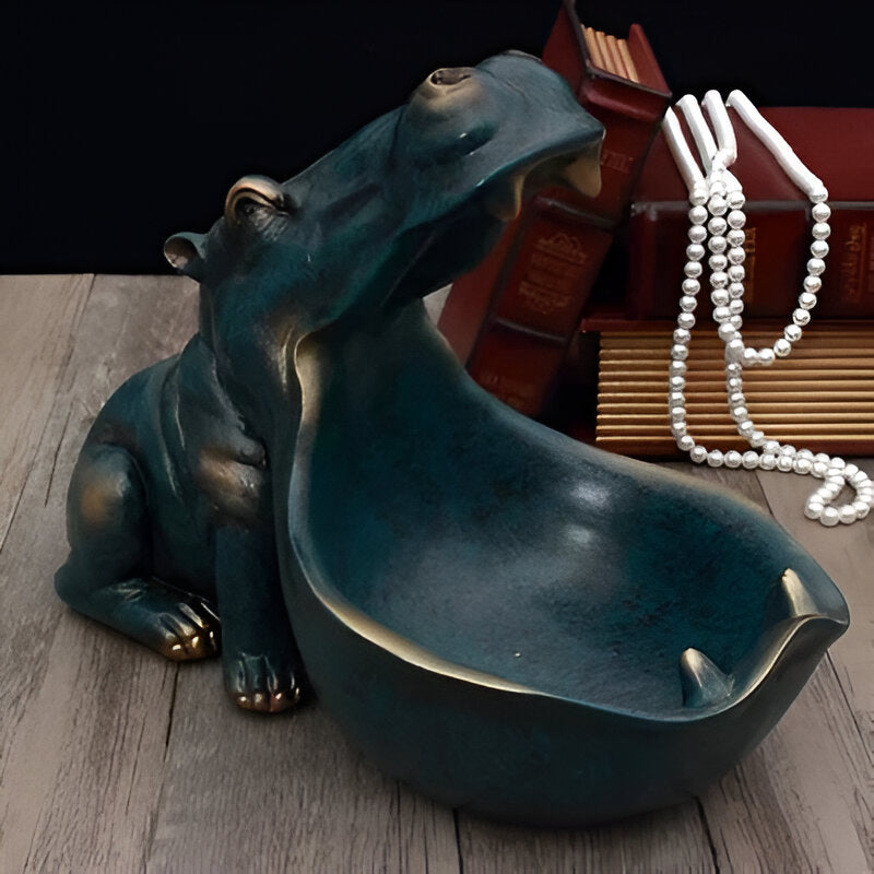HippoCharm Statue - Luxuriöse Nilpferd-Figur
