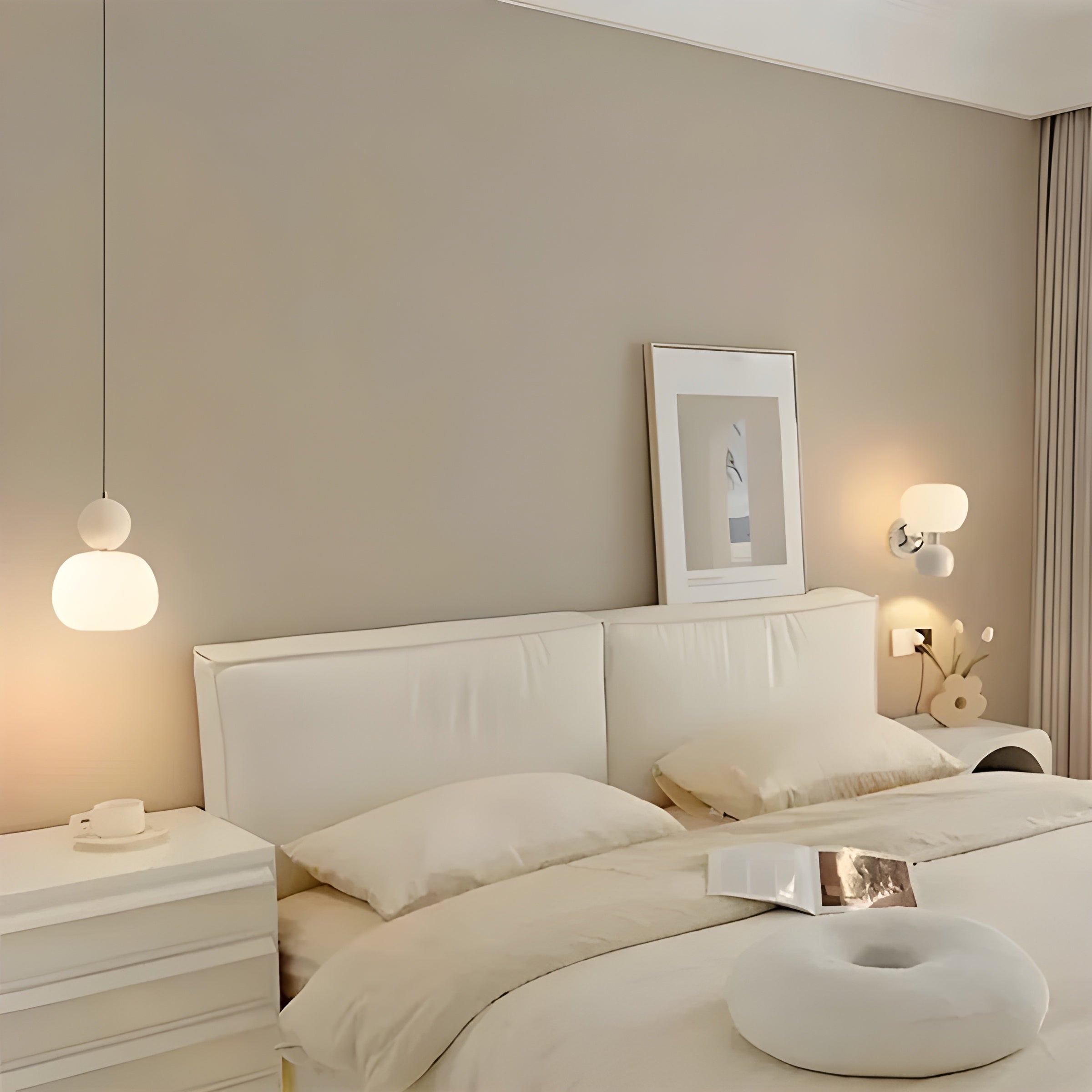 LumiPumpkin Light – Moderne Cremefarbene Pendelleuchte im Kürbis-Design