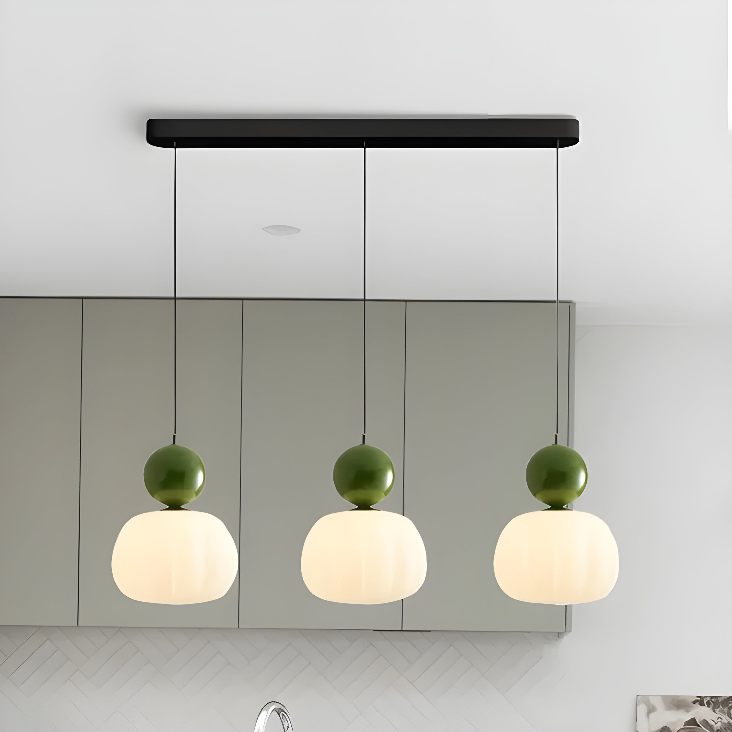 LumiPumpkin Light – Moderne Cremefarbene Pendelleuchte im Kürbis-Design