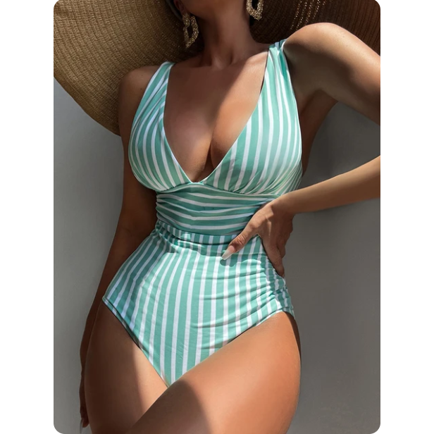 Vintage Glamour für die Sommer-Saison Einzigartige V-Hals Baden - Elegare