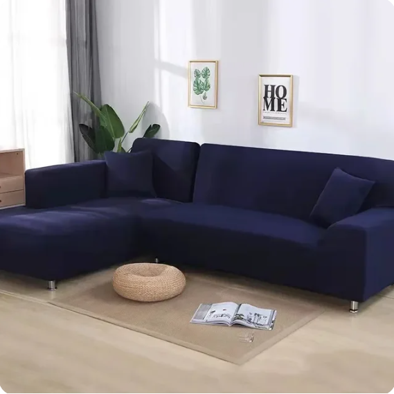 Einfarbige Sofa Bezüge Lassen Sie Ihr Wohnzimmer in Blau Erstrahlen - Elegare