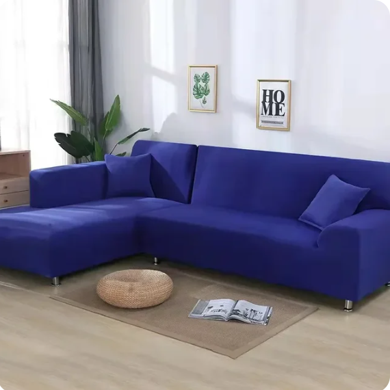 Einfarbige Sofa Bezüge Lassen Sie Ihr Wohnzimmer in Blau Erstrahlen - Elegare