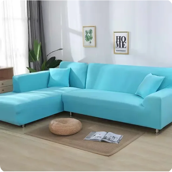 Einfarbige Sofa Bezüge Lassen Sie Ihr Wohnzimmer in Blau Erstrahlen - Elegare