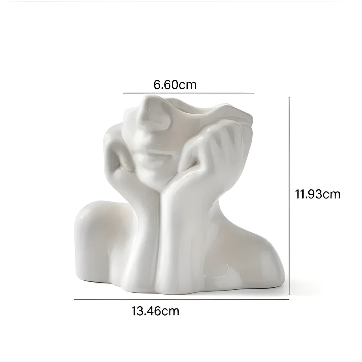 Keramikvase mit Gesichtsmotiv – Elegante Wohnraumdeko | Ideal für Tische & Sideboards