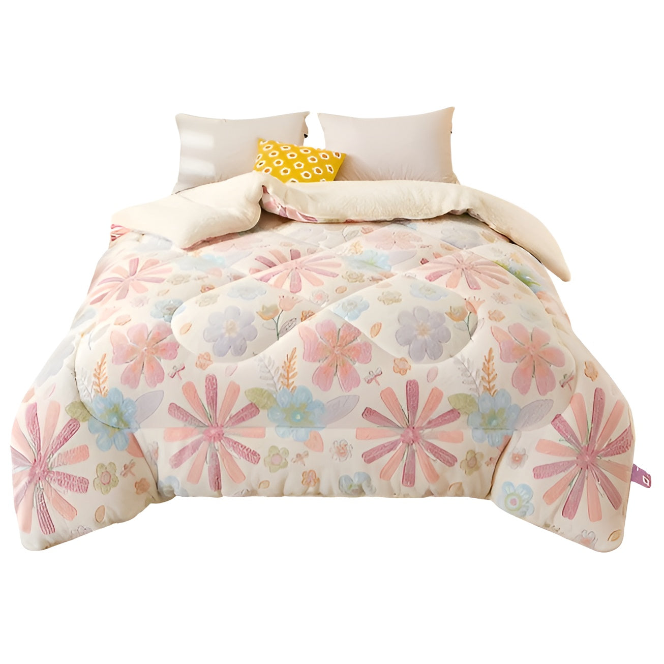 Flanell-Bettdecke mit Blumenmuster – Weich und Gemütlich | Perfekt für das Schlafzimmer