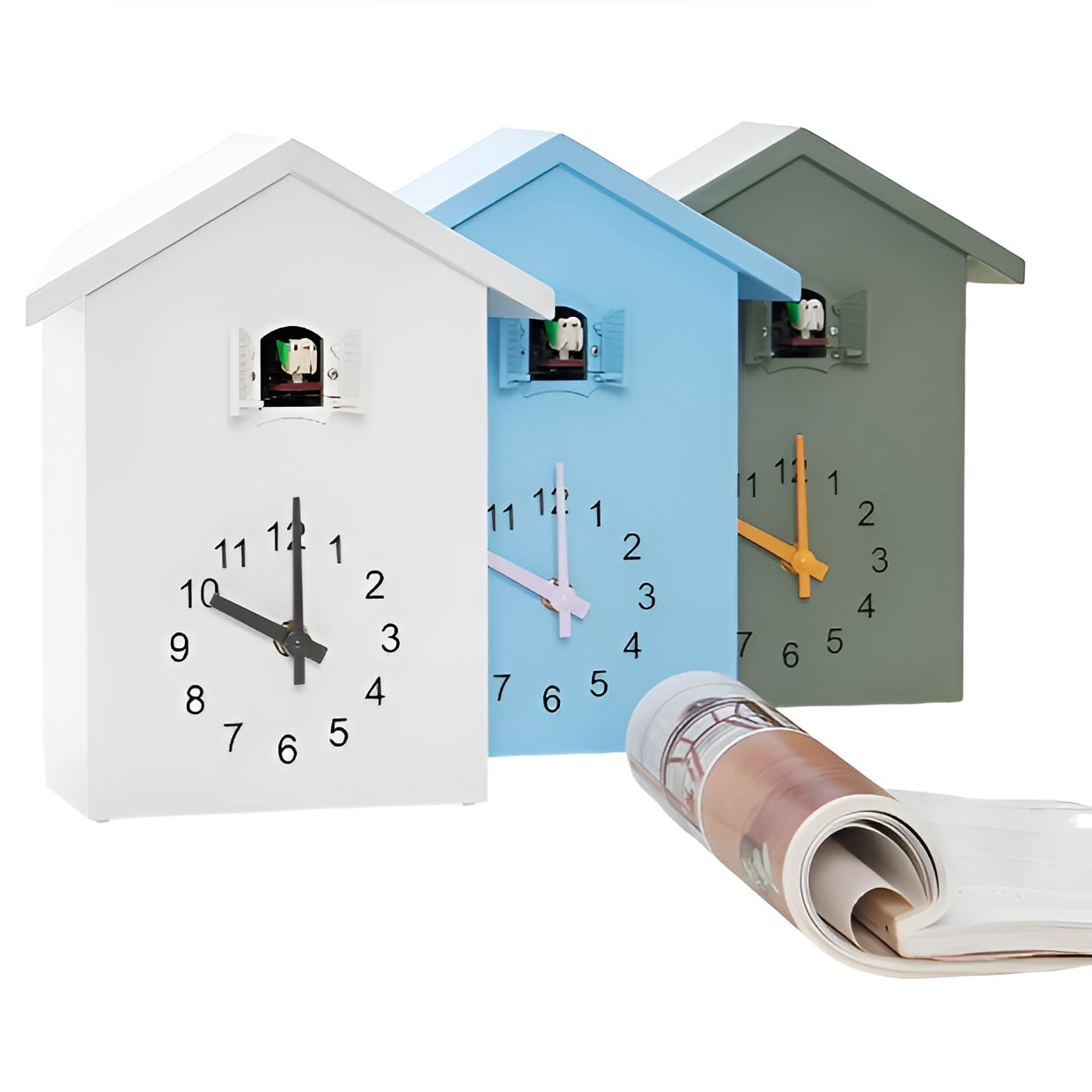 Moderne Kuckucksuhr mit Musikbox – Stilvolle Wanduhr aus hochwertigem ABS | Verstellbare Lautstärke