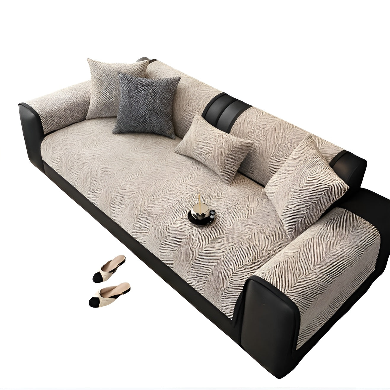 Chenille Sofaüberwurf – Dick & Weich mit Unregelmäßigem Baum-Muster | Perfekt für Wohnzimmer & Schlafzimmer