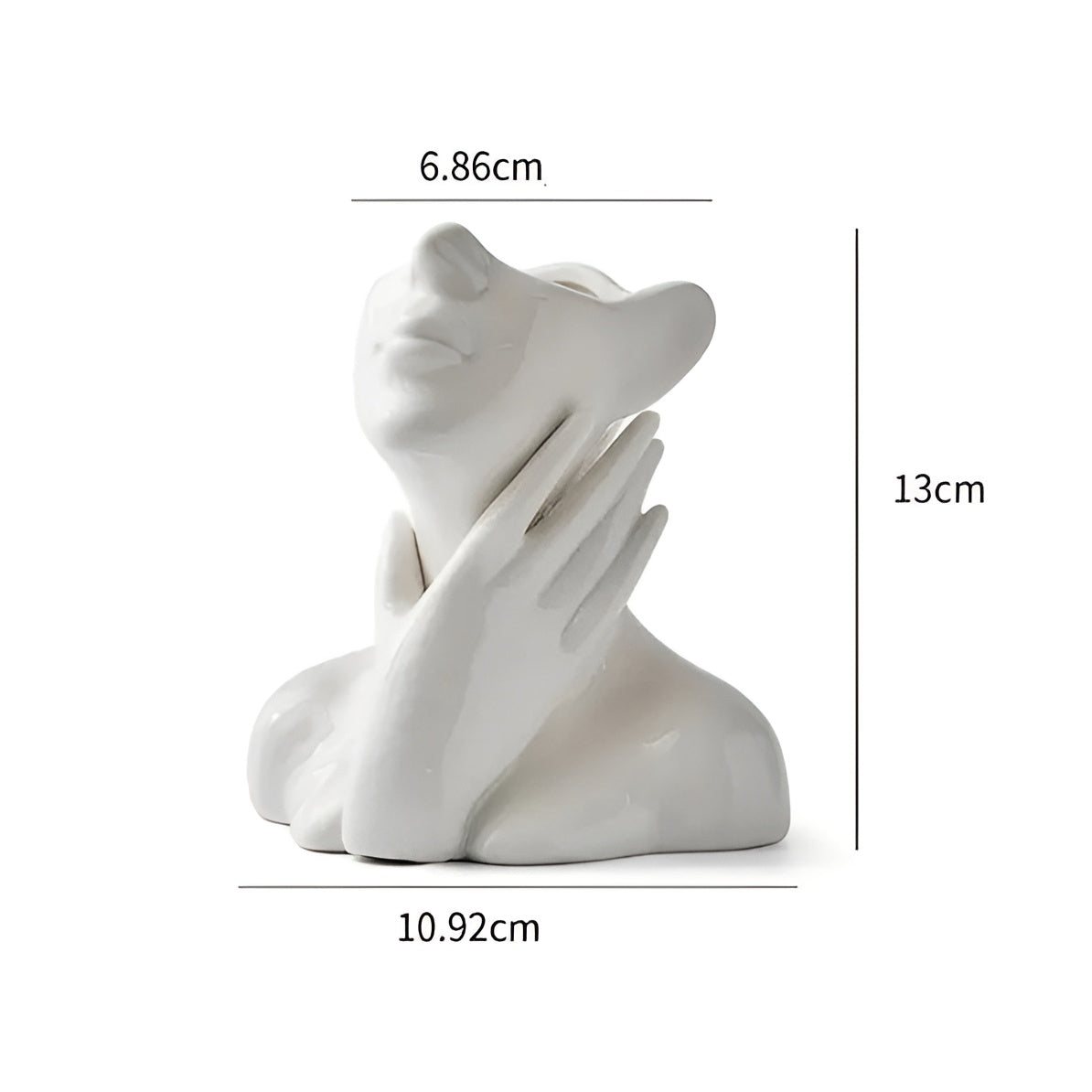 Keramikvase mit Gesichtsmotiv – Elegante Wohnraumdeko | Ideal für Tische & Sideboards