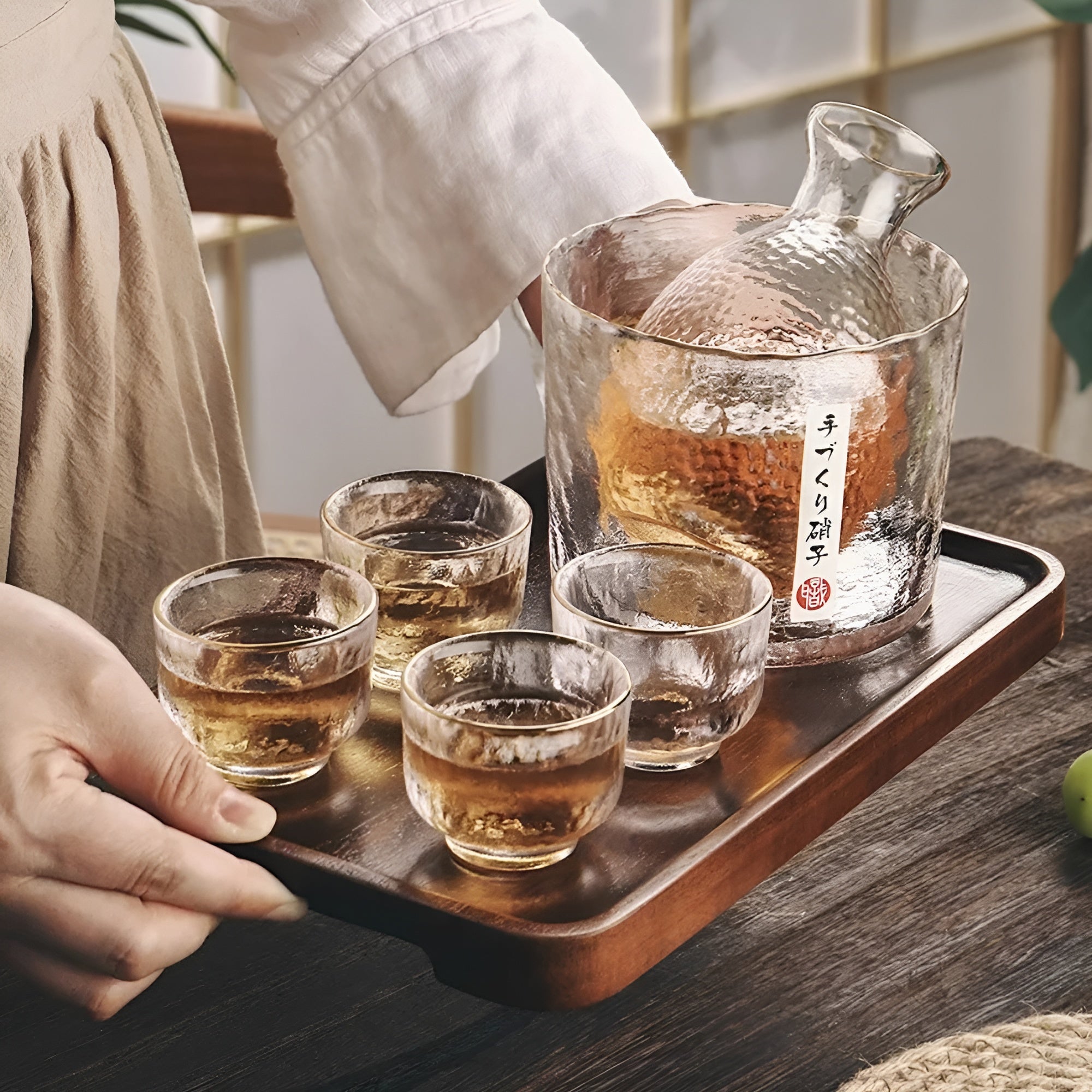 Japanisches Glas-Set – Elegantes Sake- & Whisky-Set | Perfekt für Bar & Zuhause