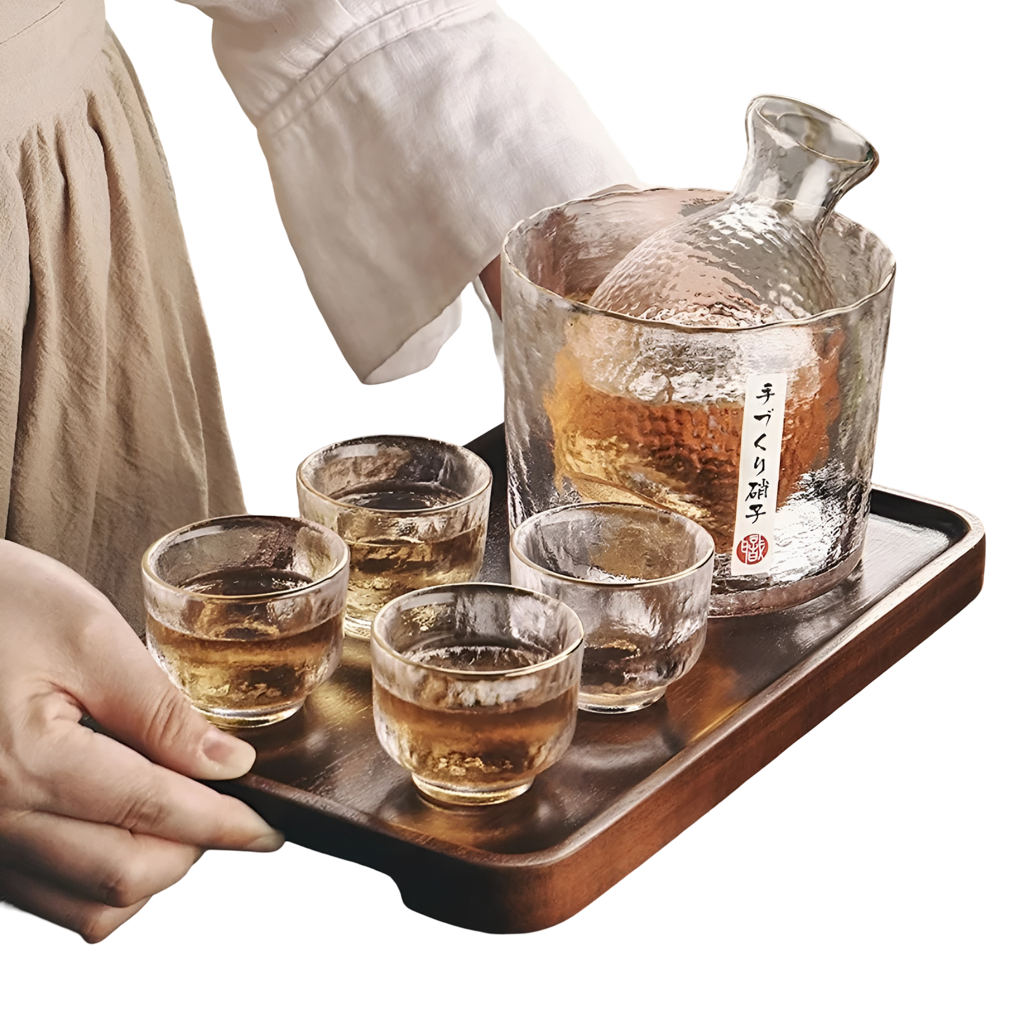 Japanisches Glas-Set – Elegantes Sake- & Whisky-Set | Perfekt für Bar & Zuhause