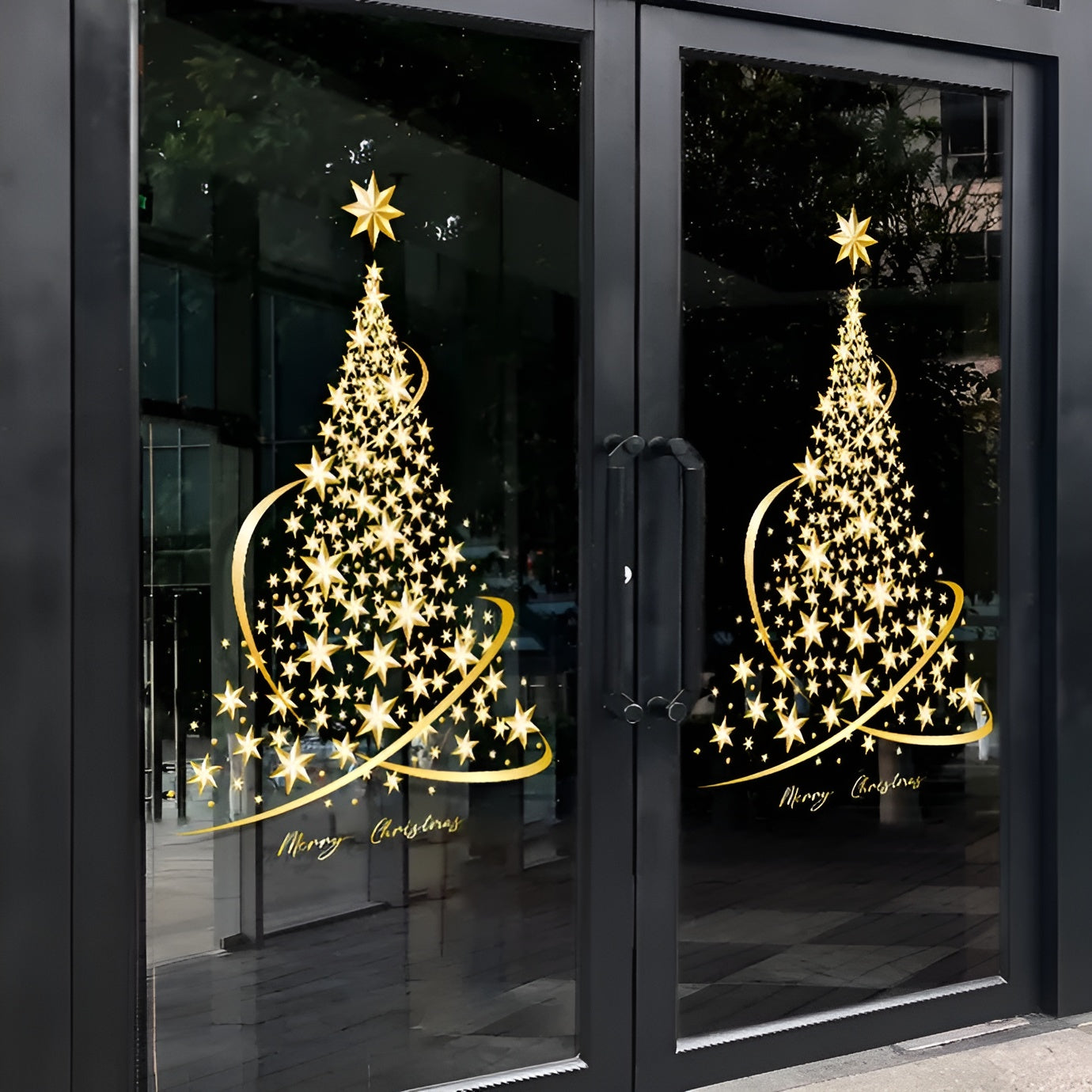 Weihnachtsfenster Aufkleber – Dekorative Sticker | Perfekt für Feste & Partys