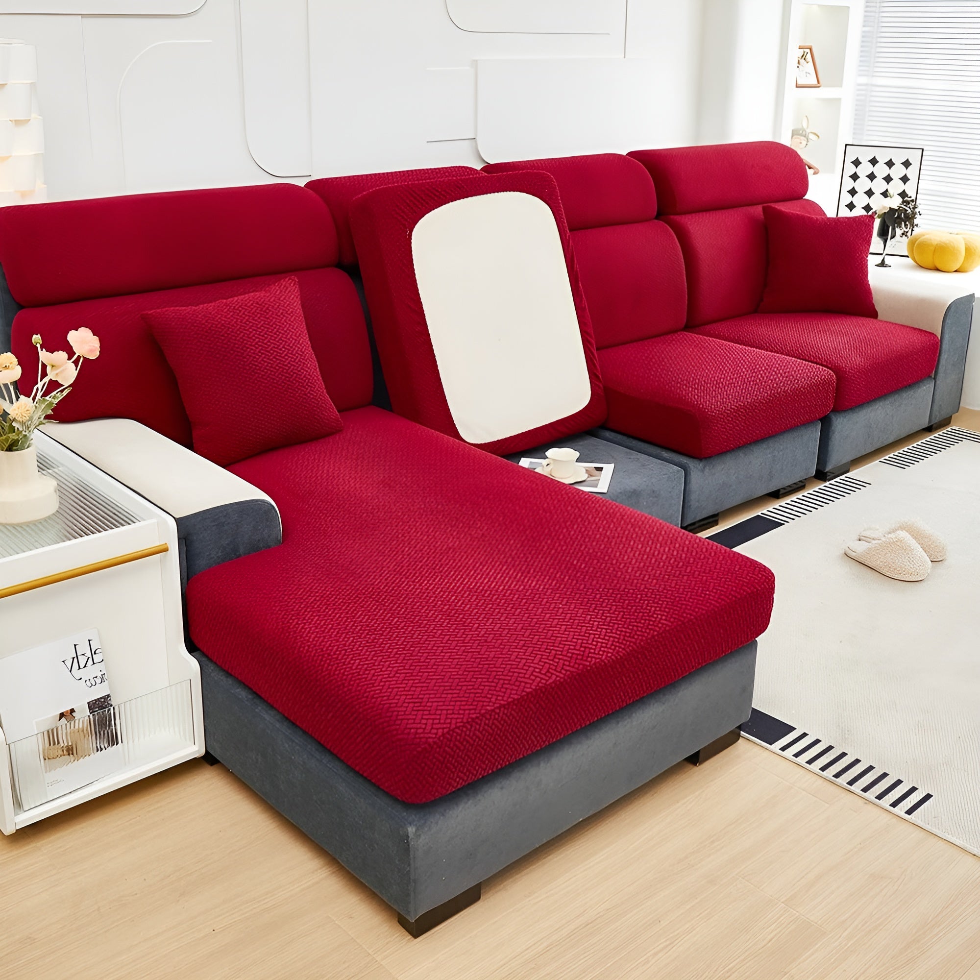 Elastische Sofahülle – Wasserabweisend und Passgenau | Schützender Bezug aus Stretchstoff