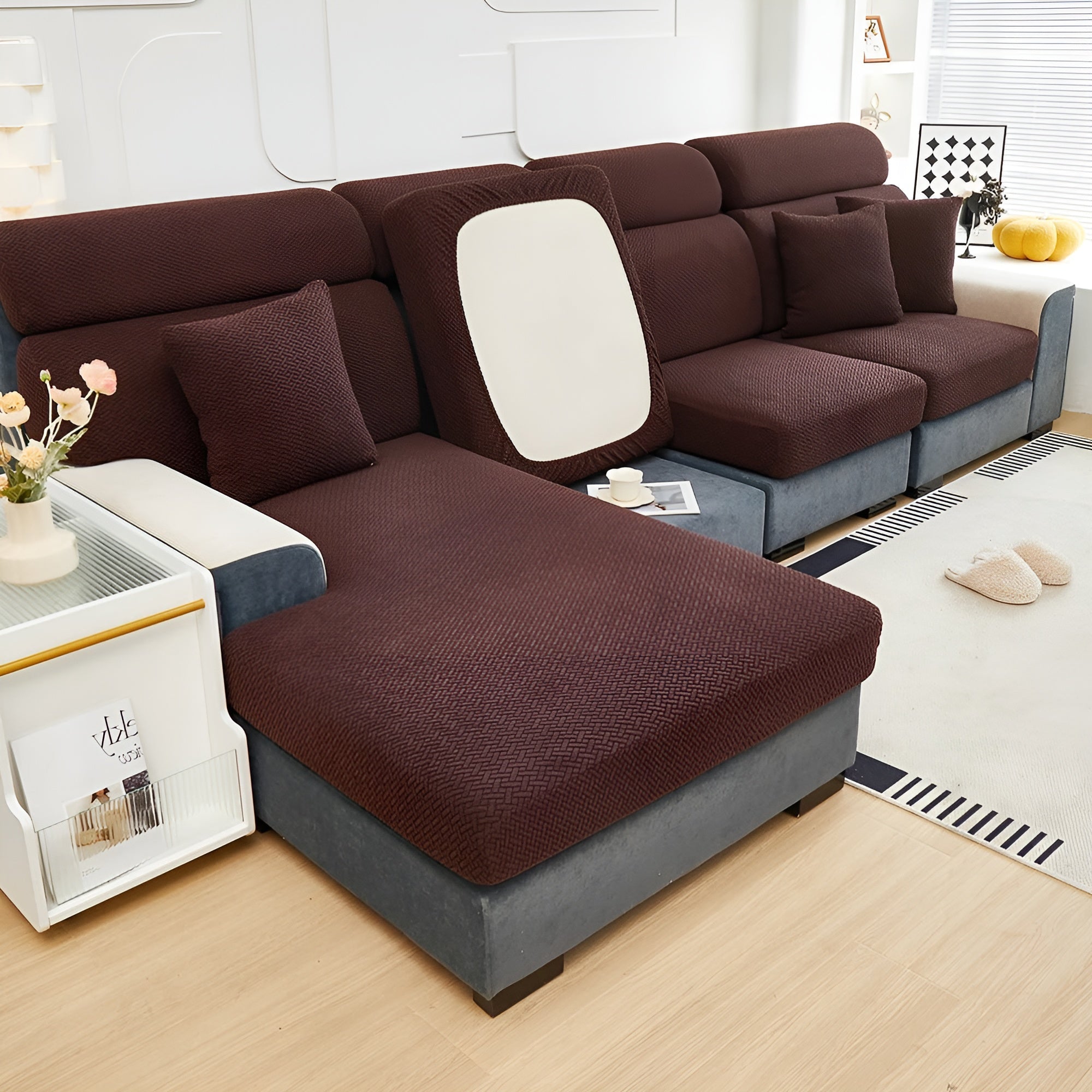 Elastische Sofahülle – Wasserabweisend und Passgenau | Schützender Bezug aus Stretchstoff