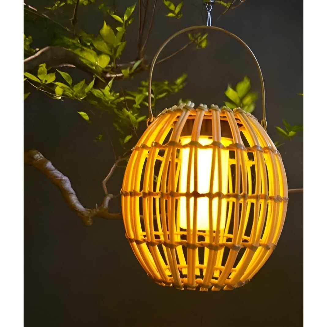 RattanBreeze Light - Kreative Rattan Solar Garten Deko Lampe Elegare