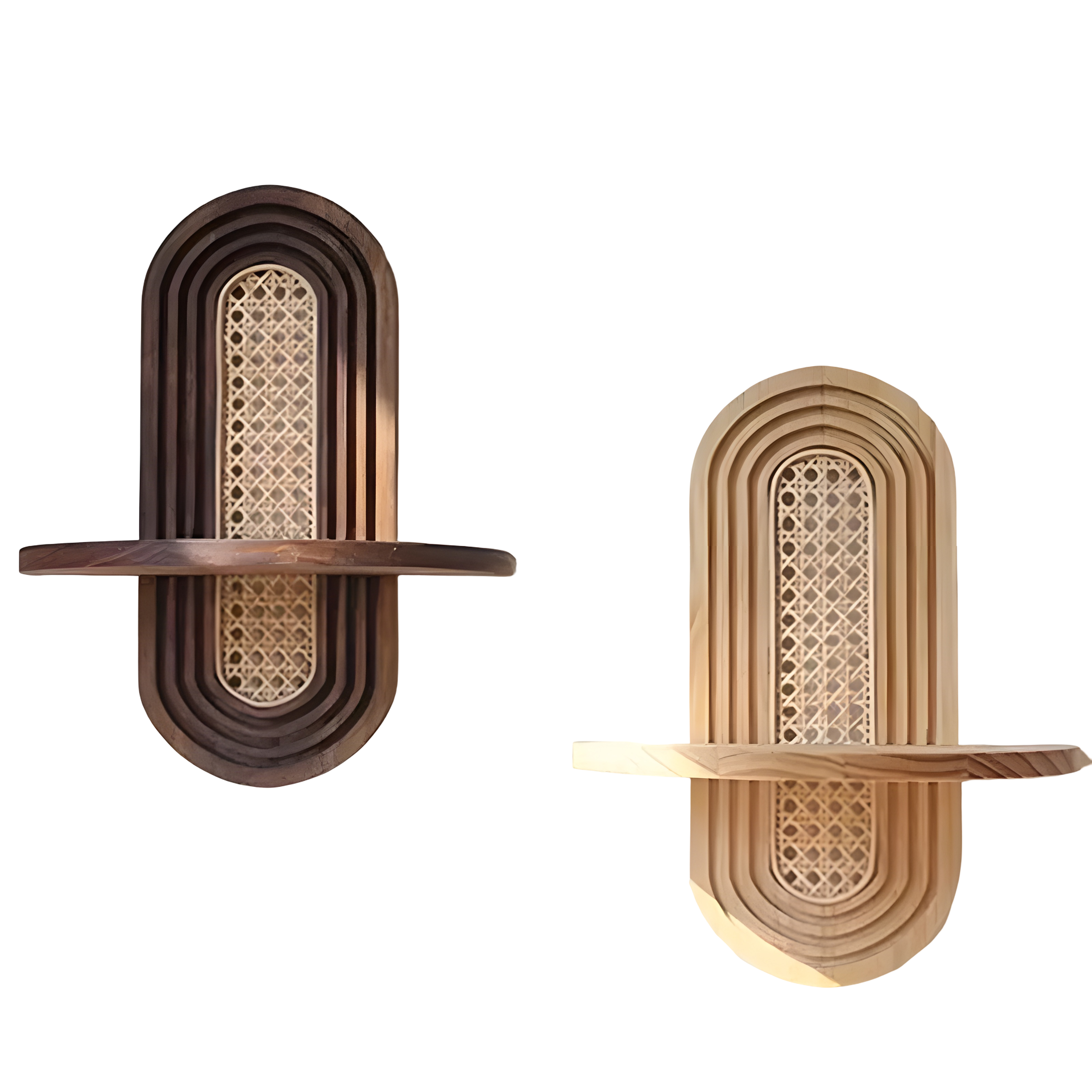 Handgefertigtes Wandregal aus Rattan – Boho-Deko für Wohnzimmer, Schlafzimmer & Balko