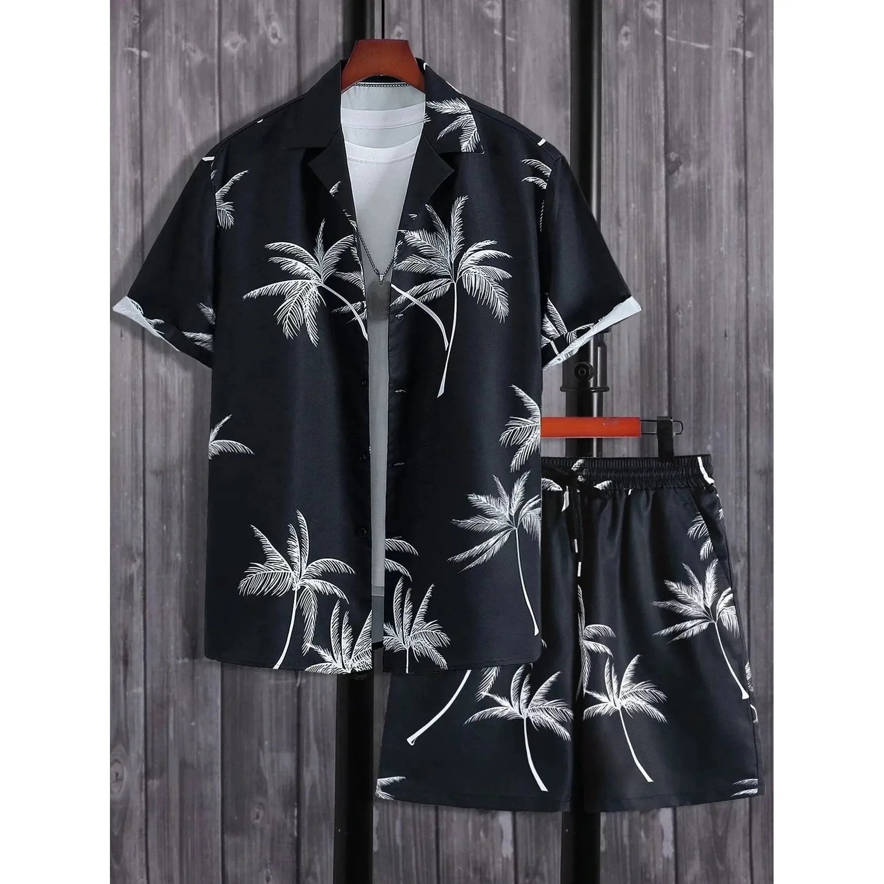 Erik Set - Herren Casual Hawaiian Sommer Zweiteiliges Set Elegare