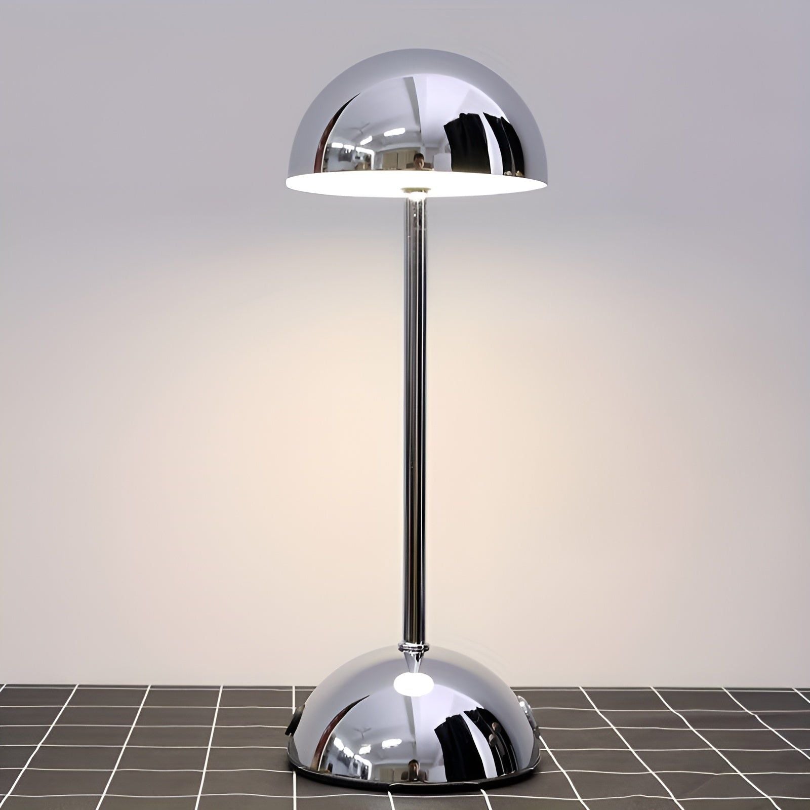 ShineMushroom Lampe - Polierte Metall-Touch-Steuerung Dimmbarer Pilzlampe Elegare