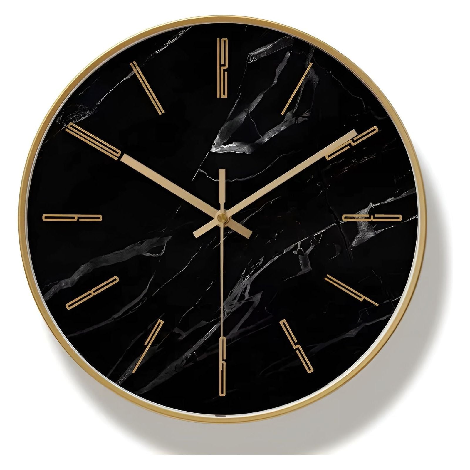 SilentGaze Clock - Luxuriöse Marmor-Wanduhr Elegare