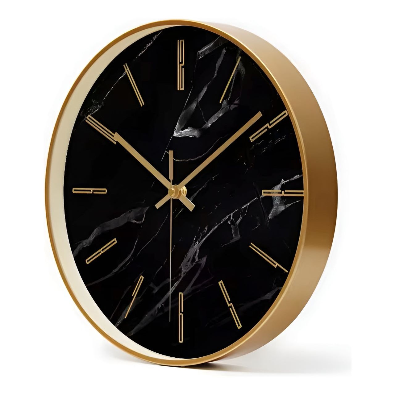 SilentGaze Clock - Luxuriöse Marmor-Wanduhr Elegare