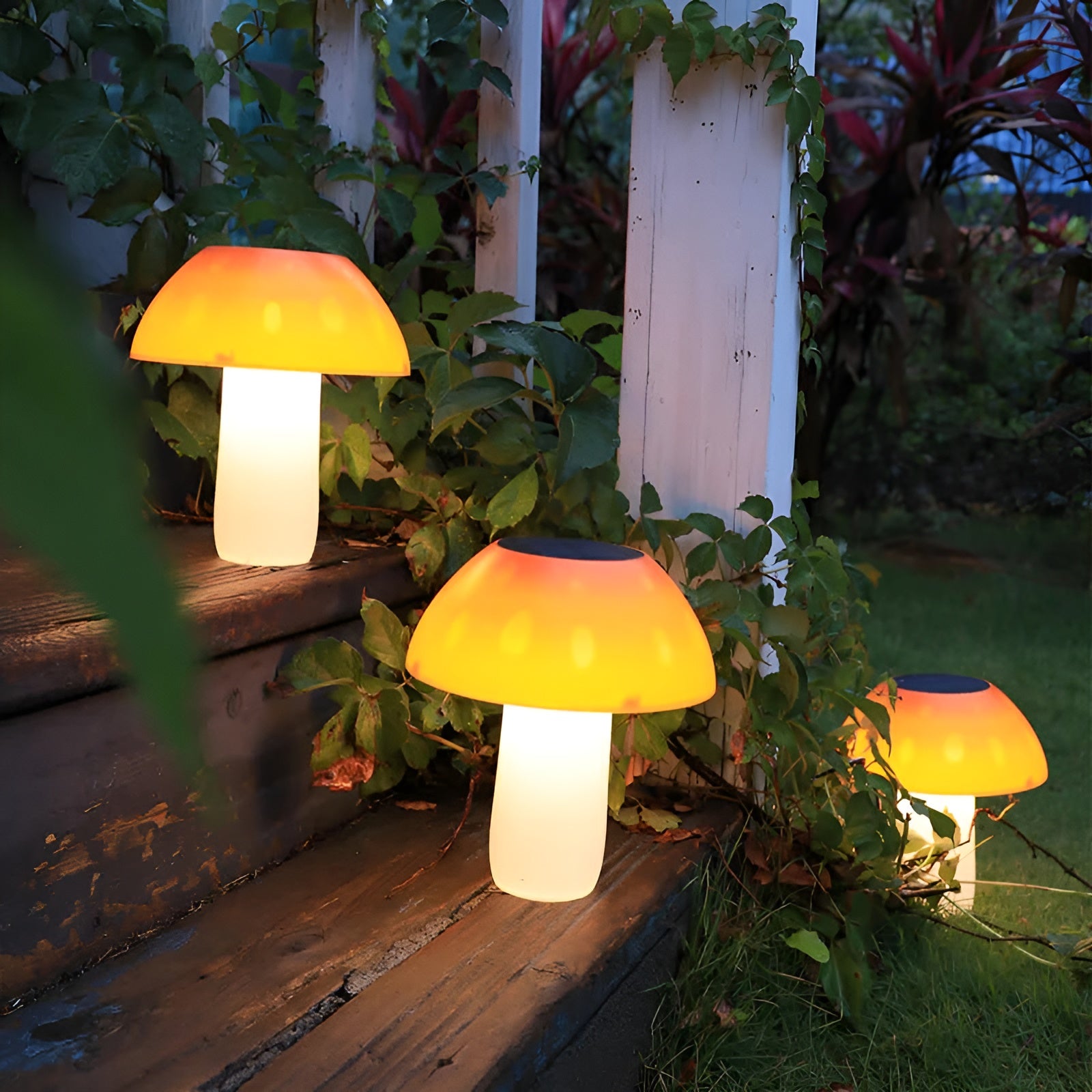 Solarlampe in Pilzform – Wetterfest  und Dekorative Gartenbeleuchtung für Außenbereiche