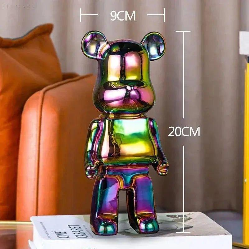 Spark Bear - Nordischer schillernder Träumer Bärenstein Statue - Elegare - DEA155 -  20cm-Buntes 