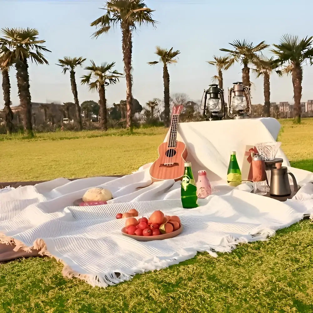 Stylische Picknickdecke – Wasserdicht Und Faltbar – Strandmatte Und Campingdecke Für Den Außenbereich