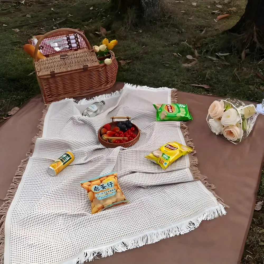 Stylische Picknickdecke – Wasserdicht Und Faltbar – Strandmatte Und Campingdecke Für Den Außenbereich
