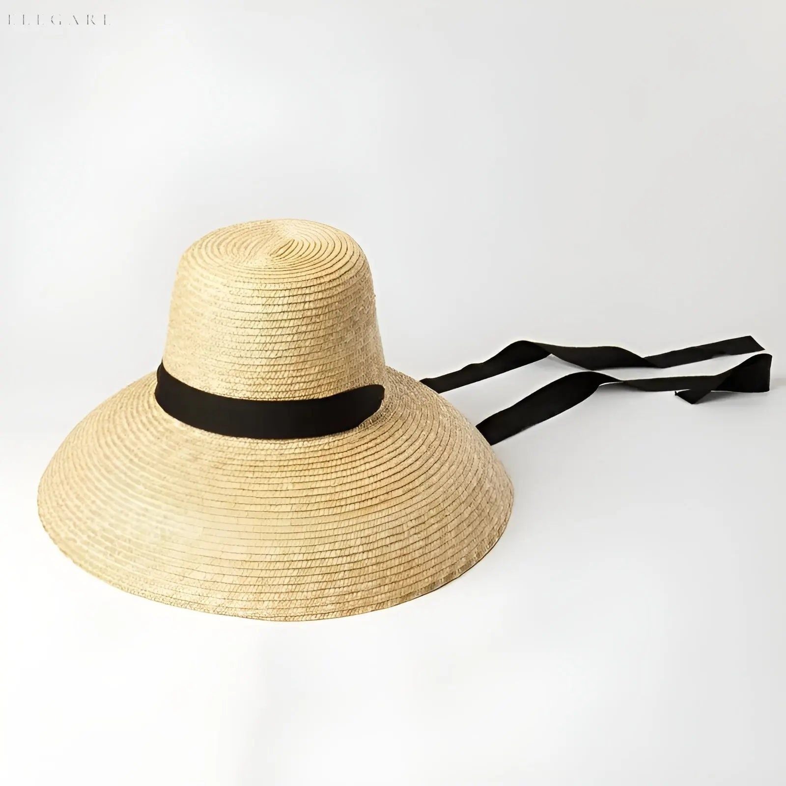 SunGlow Hat - Breitkrempiger Lampenschirm Damen Strohhut für den Sommer Elegare