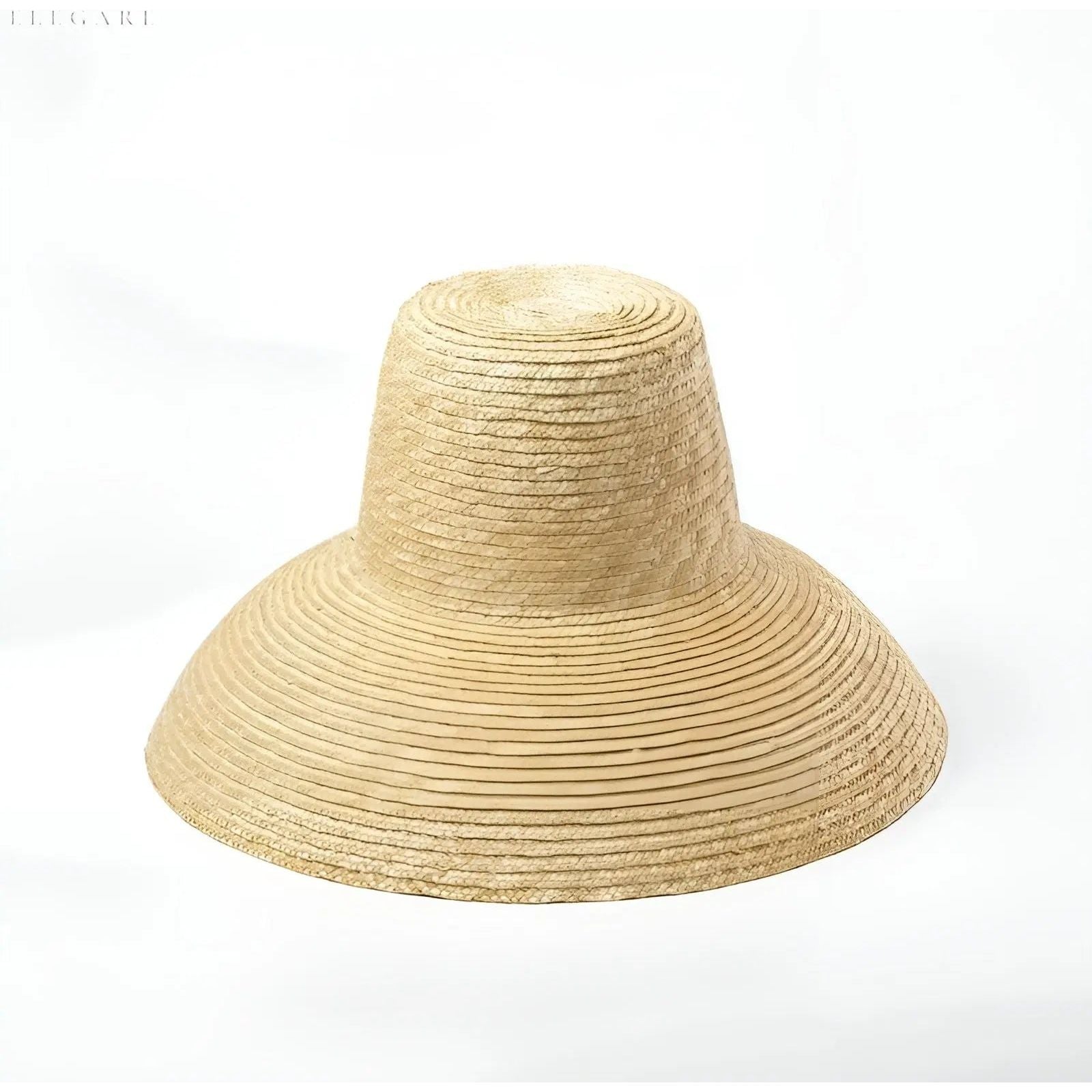 SunGlow Hat - Breitkrempiger Lampenschirm Damen Strohhut für den Sommer Elegare