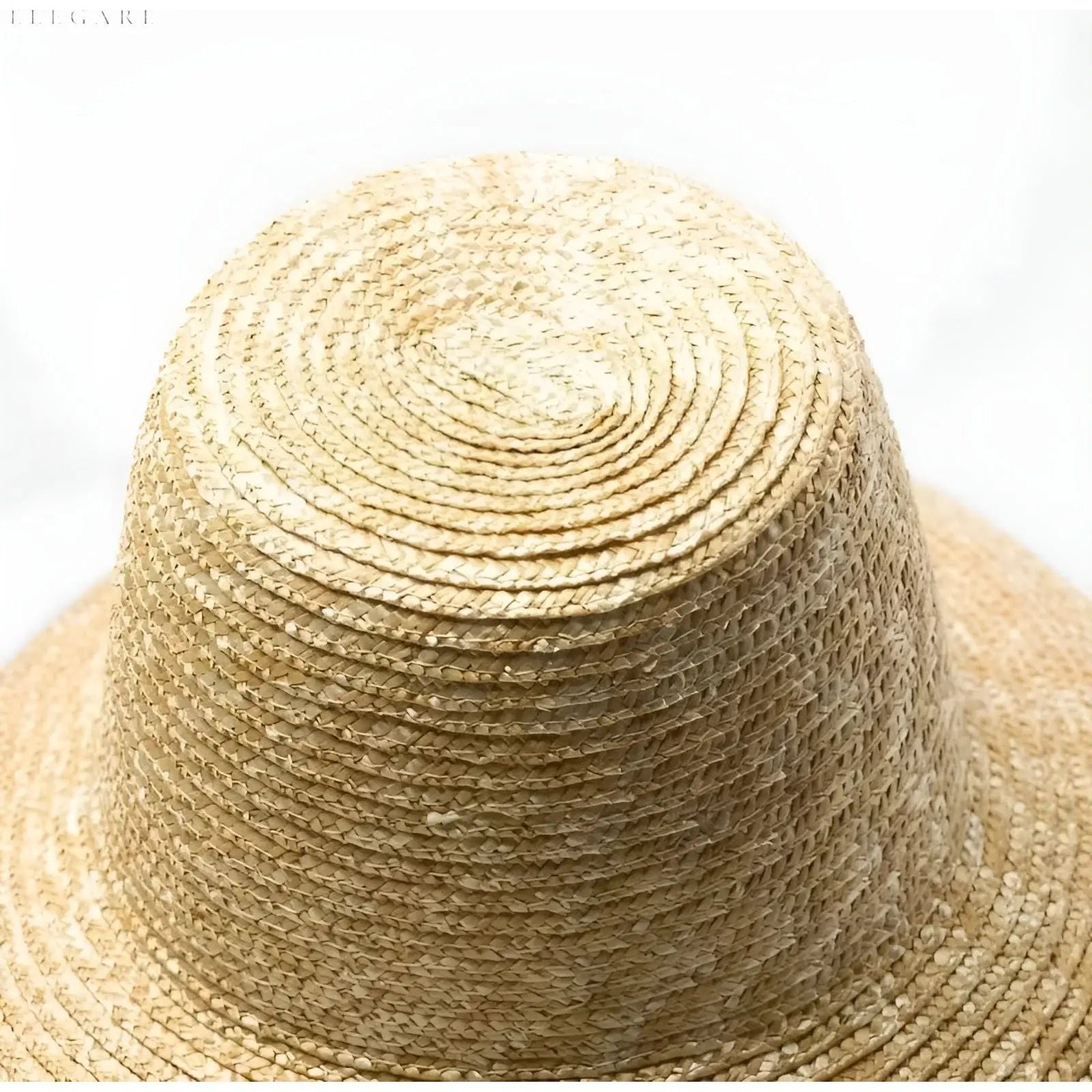 SunGlow Hat - Breitkrempiger Lampenschirm Damen Strohhut für den Sommer Elegare