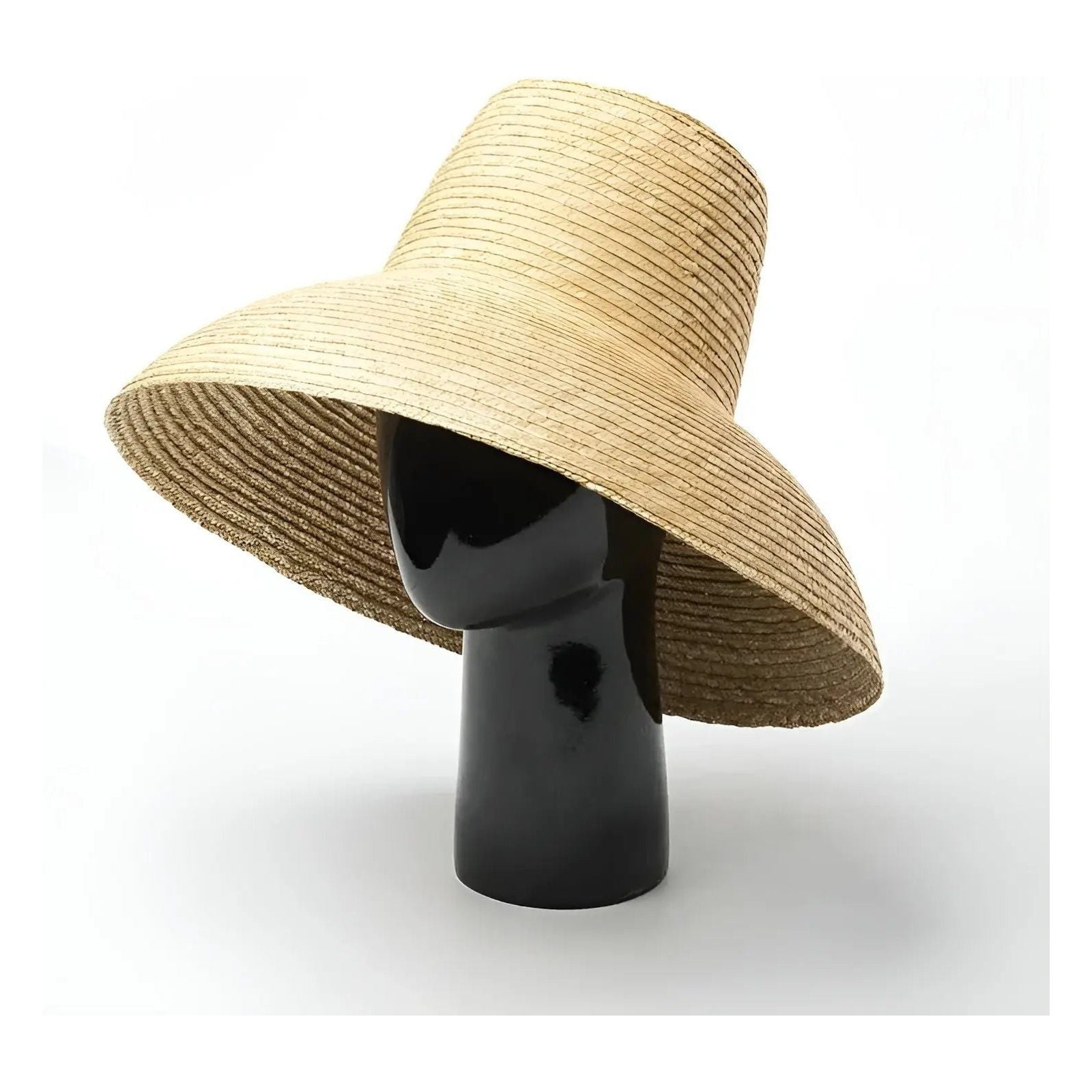 SunGlow Hat - Breitkrempiger Lampenschirm Damen Strohhut für den Sommer Elegare