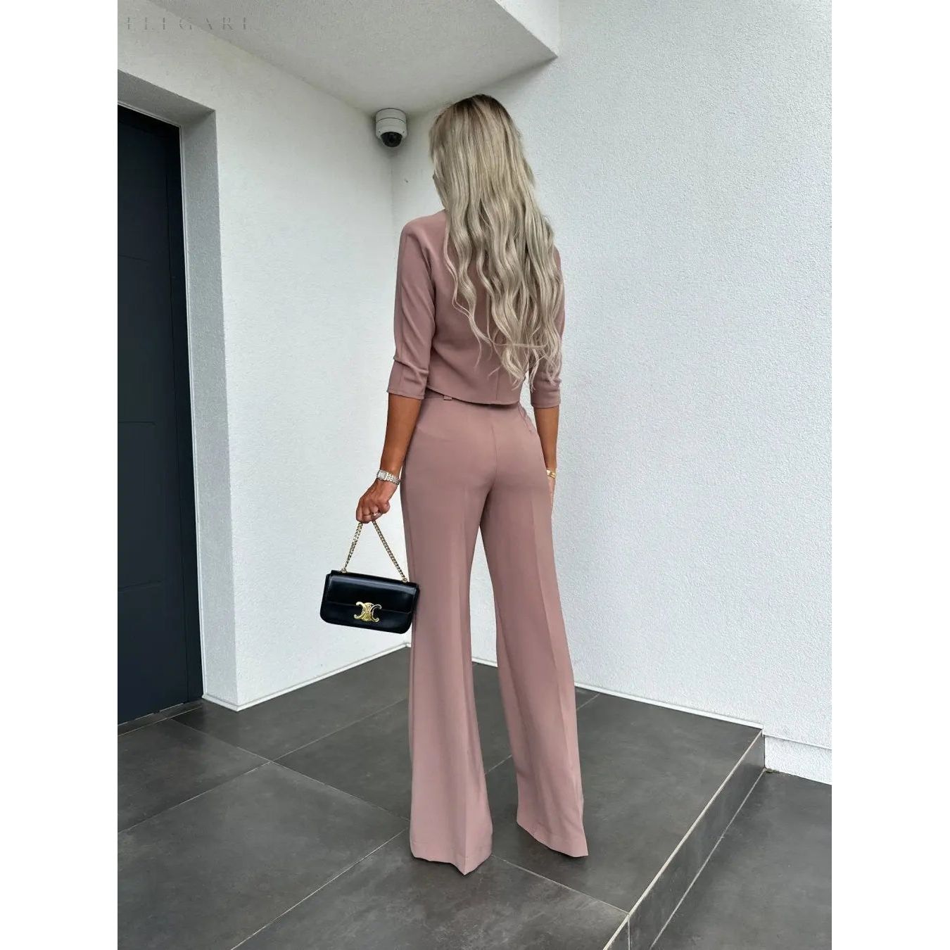 Sybille Set - Modisches Zweiteiliges Set mit Hochbund-Hose für Damen Elegare