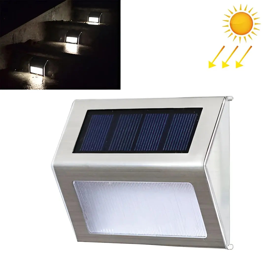 2er-set Solar Led-Treppenleuchten – Wetterfeste Außenbeleuchtung Aus Edelstahl Für Garten Und Hof