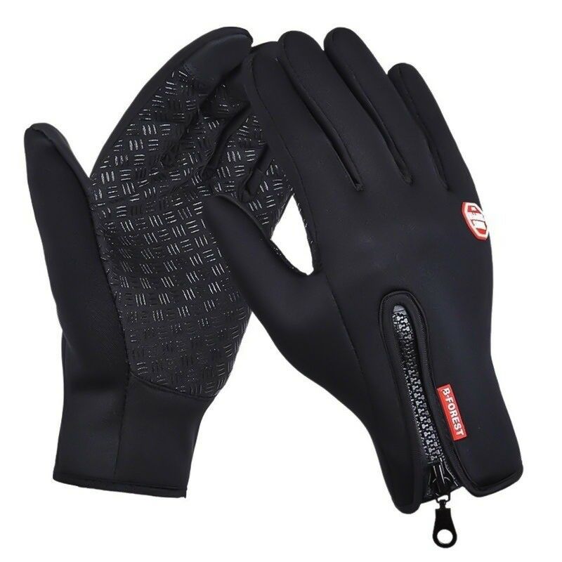 Schwarze Neopren-Handschuhe Vorderansicht